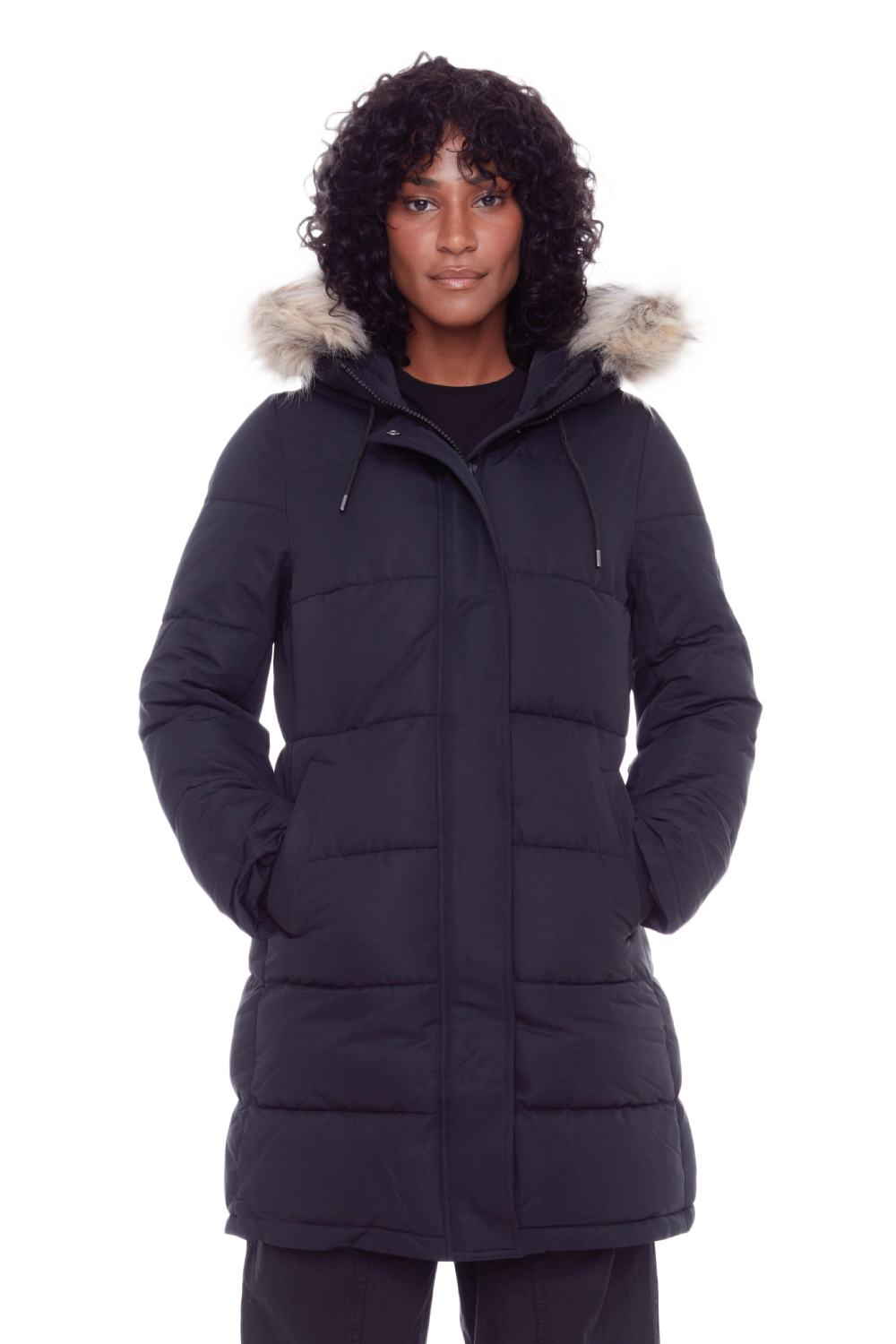 AULAVIK | WOMEN'S VEGAN DOWN (RECYCLED) MID-LENGTH HOODED PARKA