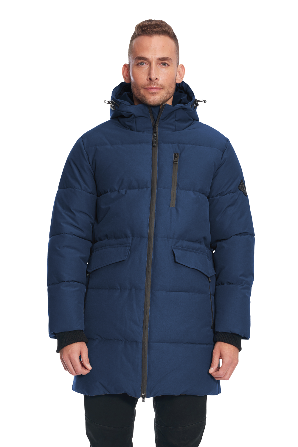 JASPER | MEN'S VEGAN DOWN (RECYCLED) PUFFER COAT, NAVY – Alpine