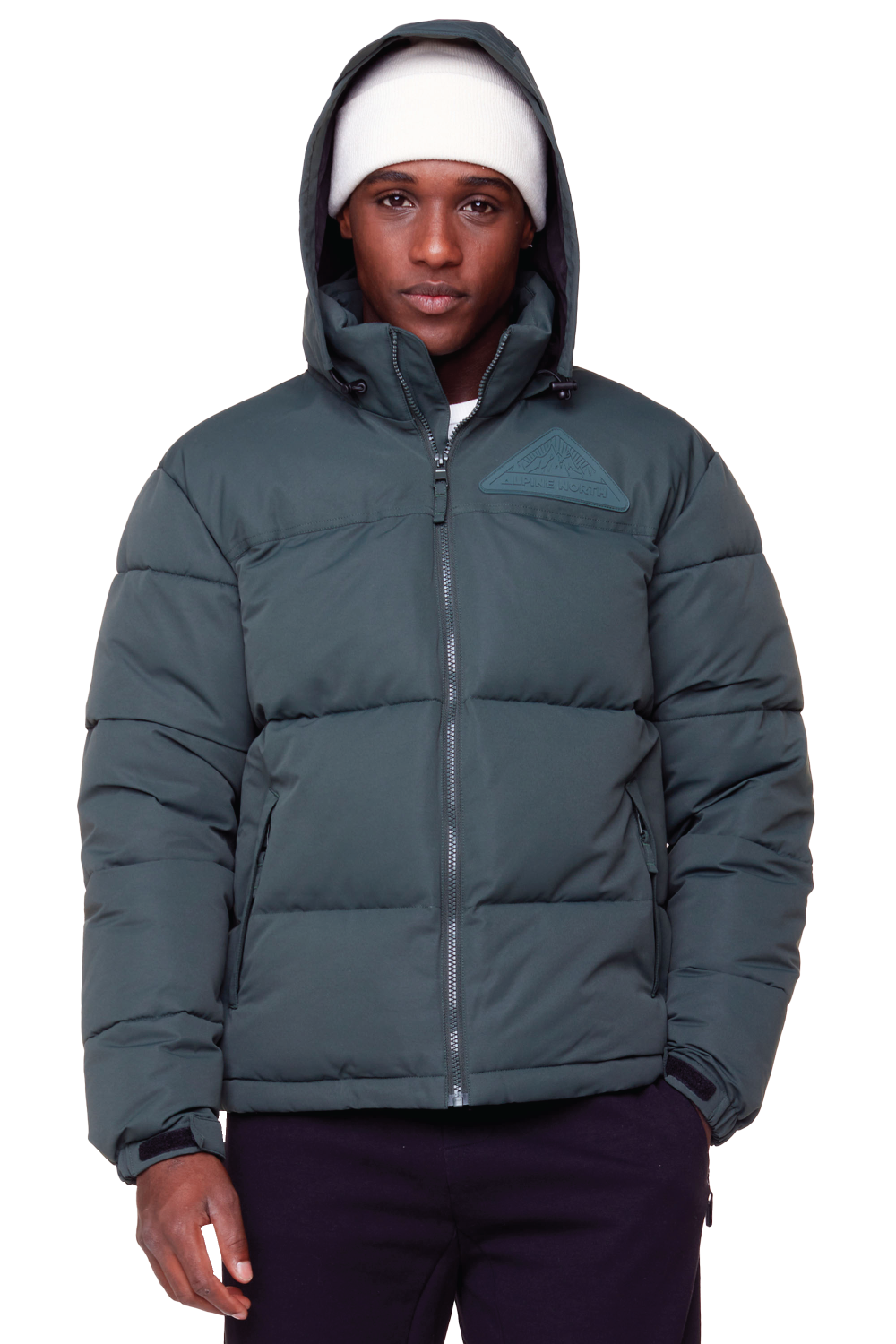 TUKTUT | MEN'S VEGAN DOWN (RECYCLED) PUFFER JACKET, FOREST GREEN