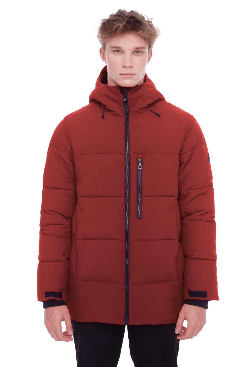 BANFF | MEN'S VEGAN DOWN (RECYCLED) PUFFER JACKET, DEEP RED BANFF | MEN'S VEGAN DOWN (RECYCLED) PUFFER JACKET, DEEP RED