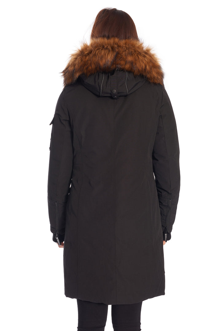 LAURENTIAN | WOMEN'S VEGAN DOWN (RECYCLED) LONG PARKA, BLACK