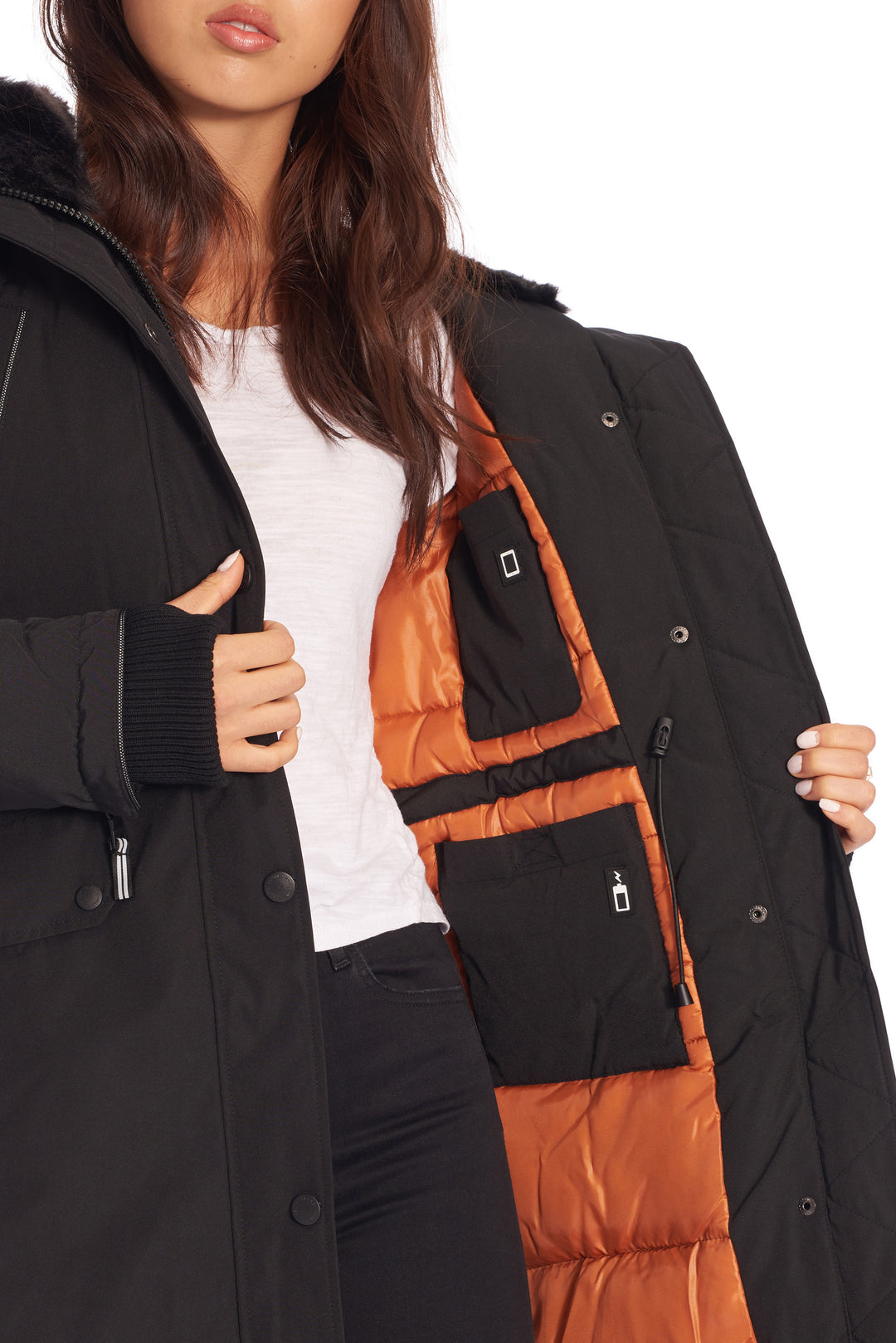 LAURENTIAN | WOMEN'S VEGAN DOWN (RECYCLED) LONG PARKA, BLACK