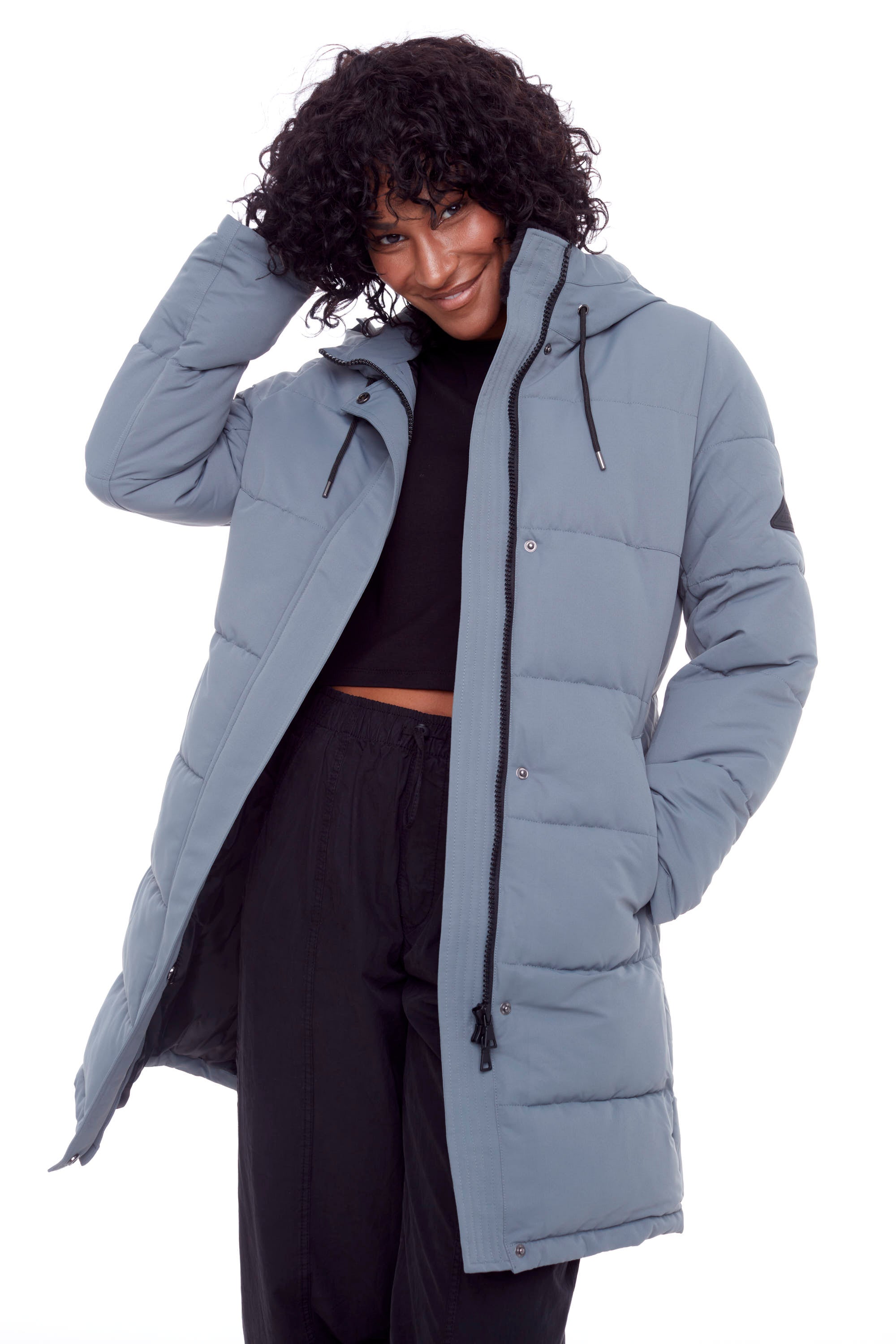 AULAVIK | WOMEN'S VEGAN DOWN (RECYCLED) MID-LENGTH HOODED PARKA