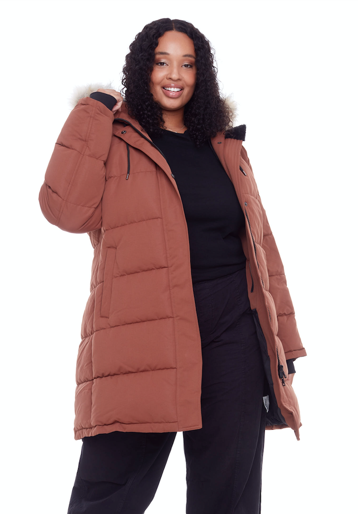 Women's plus sales size parka jacket