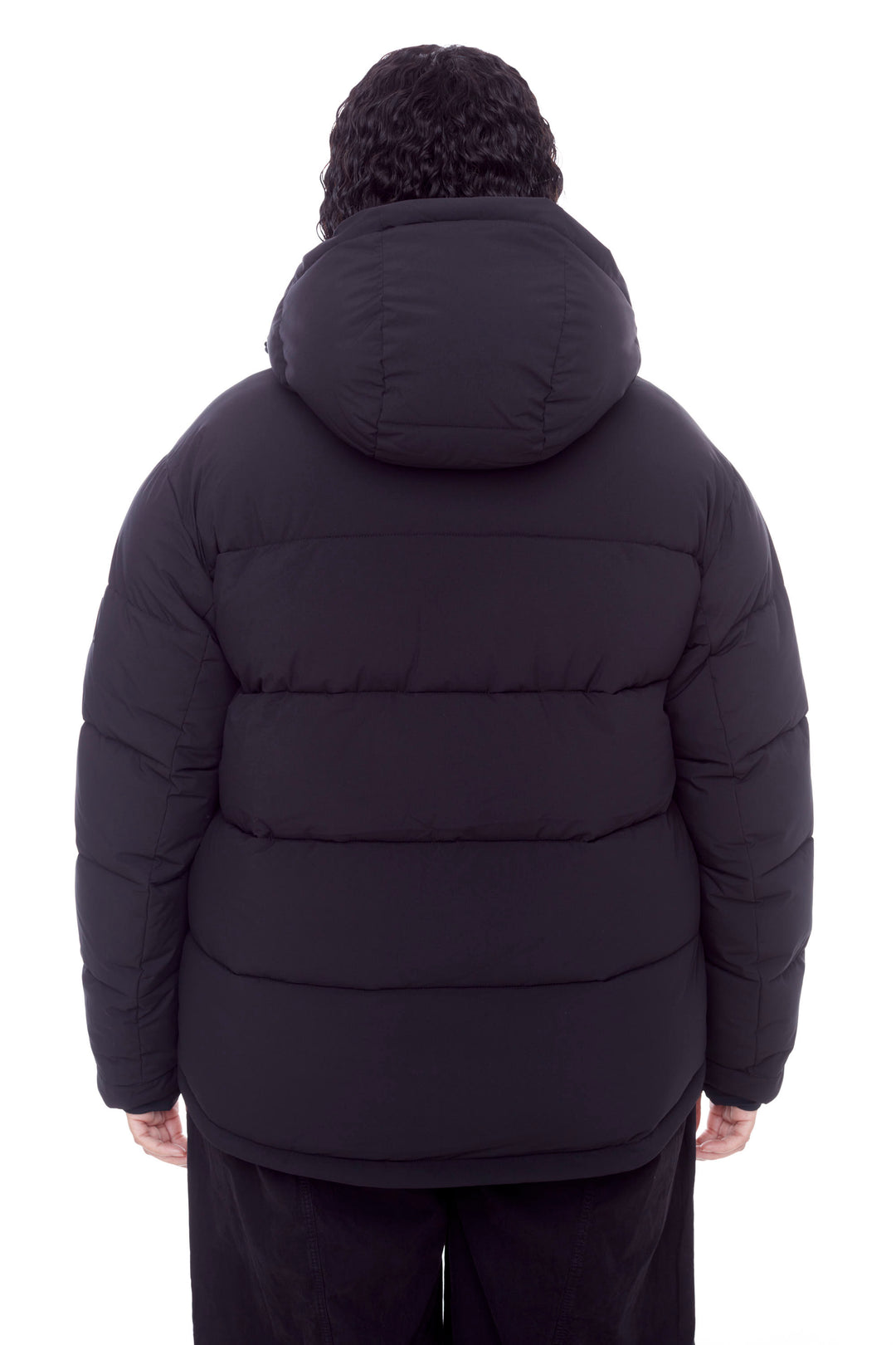 FORILLON PLUS | WOMEN'S VEGAN DOWN (RECYCLED) SHORT QUILTED PUFFER JACKET, BLACK (PLUS SIZE)