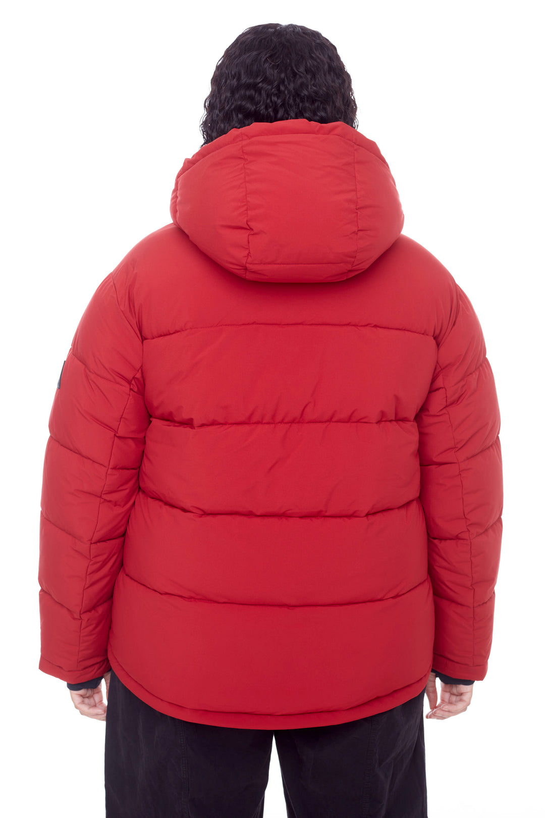 FORILLON PLUS | WOMEN'S VEGAN DOWN (RECYCLED) SHORT QUILTED PUFFER JACKET, DEEP RED (PLUS SIZE)