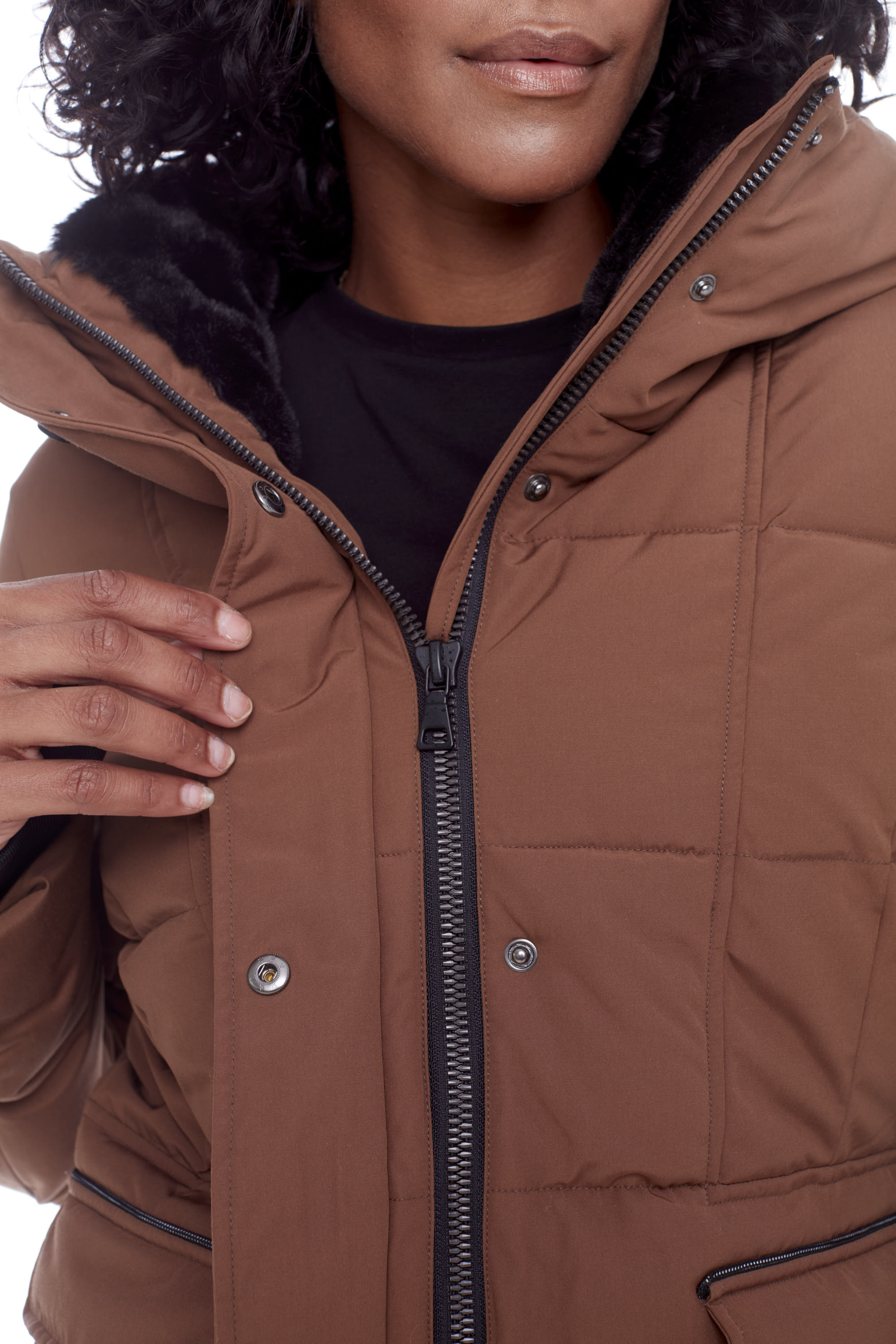 KOOTNEY | WOMEN'S VEGAN DOWN (RECYCLED) MID-LENGTH PARKA, MAPLE