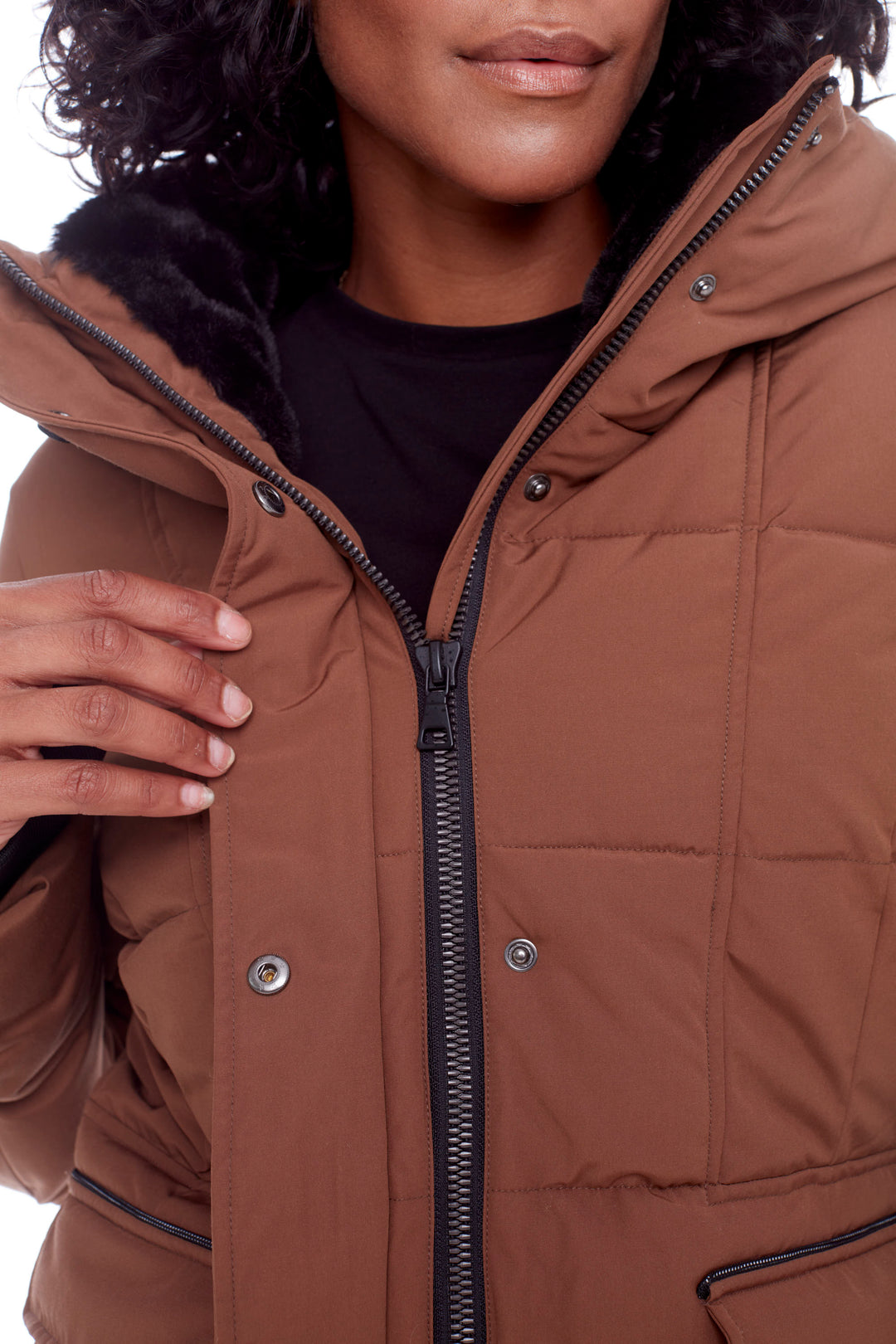 KOOTNEY | WOMEN'S VEGAN DOWN (RECYCLED) MID-LENGTH PARKA, MAPLE