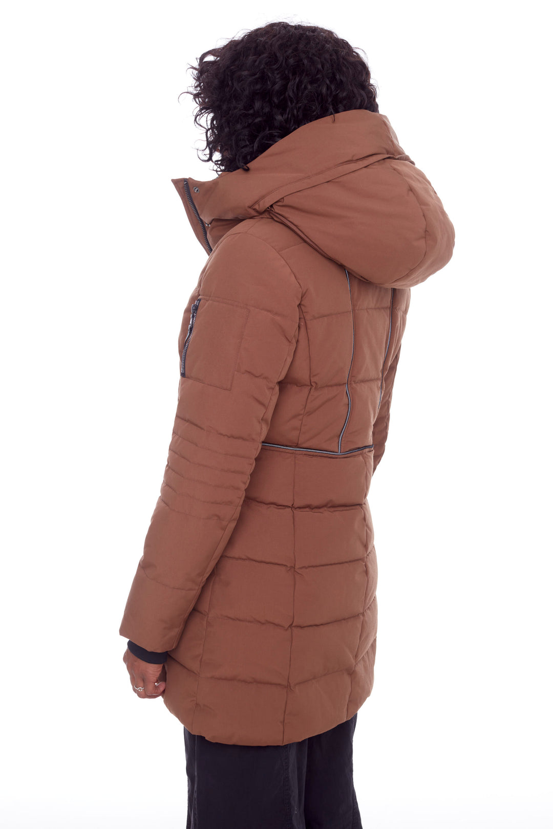 KOOTNEY | WOMEN'S VEGAN DOWN (RECYCLED) MID-LENGTH PARKA, MAPLE