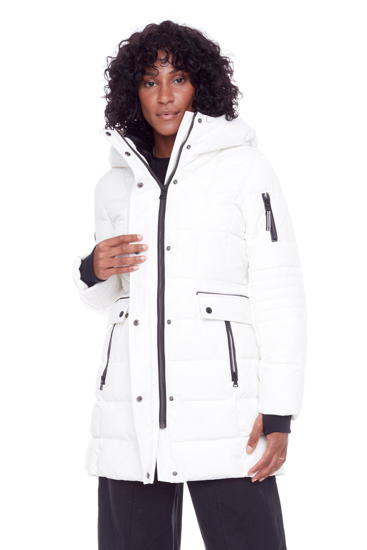 KOOTNEY | WOMEN'S VEGAN DOWN (RECYCLED) MID-LENGTH PARKA, CLOUD