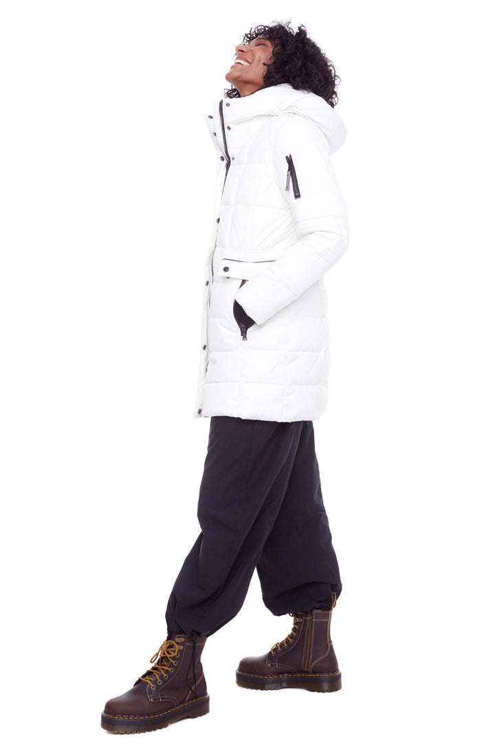 KOOTNEY | WOMEN'S VEGAN DOWN (RECYCLED) MID-LENGTH PARKA, CLOUD