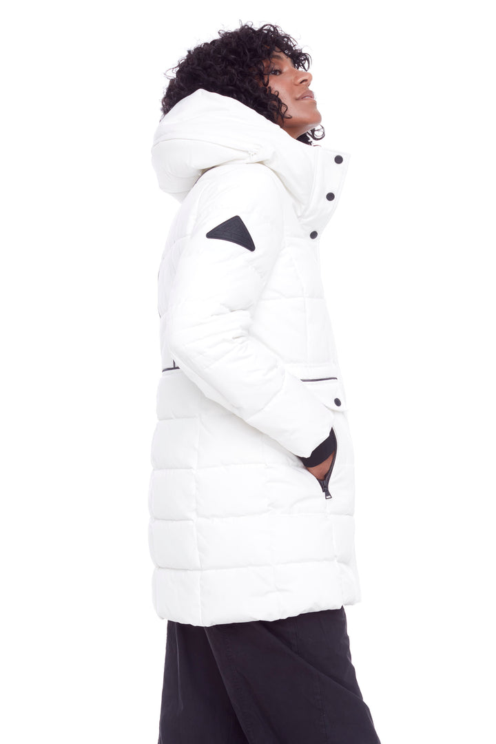 KOOTNEY | WOMEN'S VEGAN DOWN (RECYCLED) MID-LENGTH PARKA, CLOUD