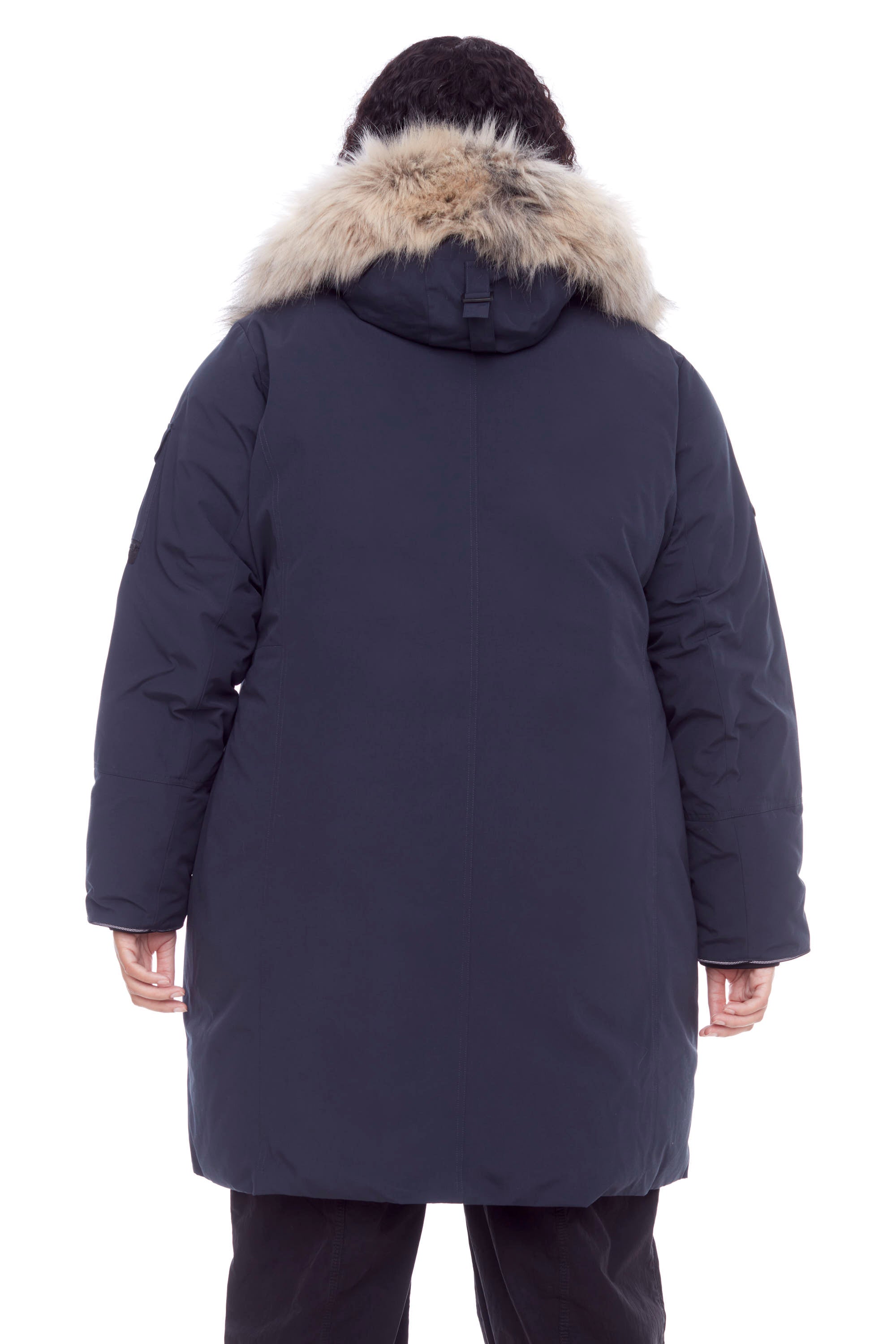 LAURENTIAN PLUS | WOMEN'S VEGAN DOWN (RECYCLED) LONG PARKA, NAVY