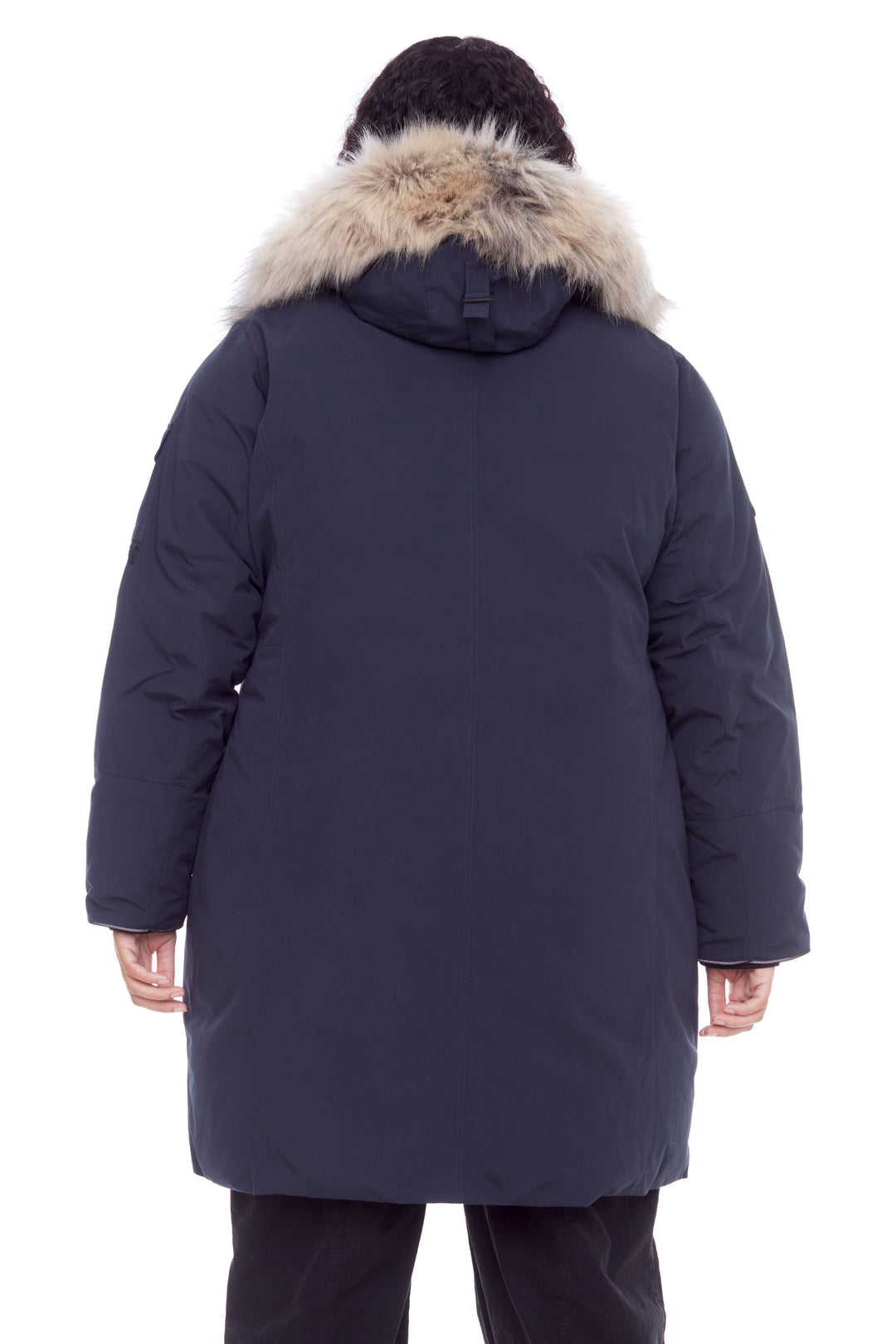 LAURENTIAN PLUS | WOMEN'S VEGAN DOWN (RECYCLED) LONG PARKA, NAVY (PLUS SIZE)