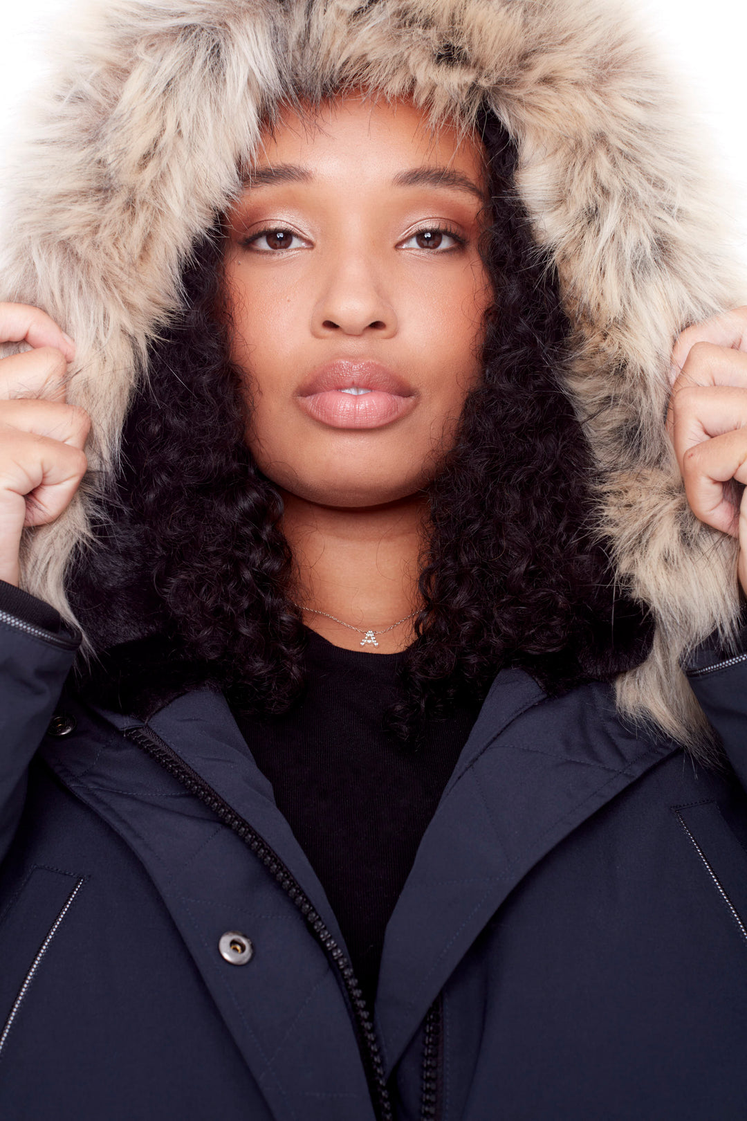 LAURENTIAN PLUS | WOMEN'S VEGAN DOWN (RECYCLED) LONG PARKA, NAVY (PLUS SIZE)