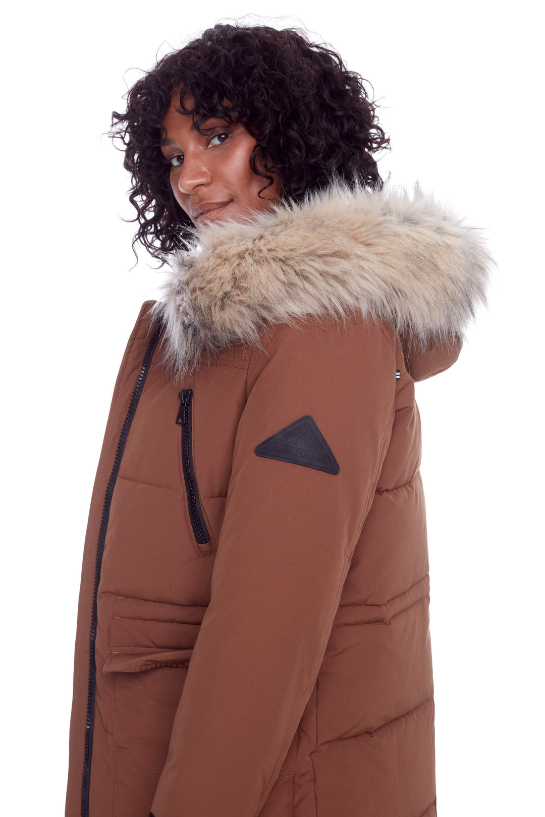 UKON | WOMEN'S VEGAN DOWN (RECYCLED) DRAWSTRING PARKA, MAPLE