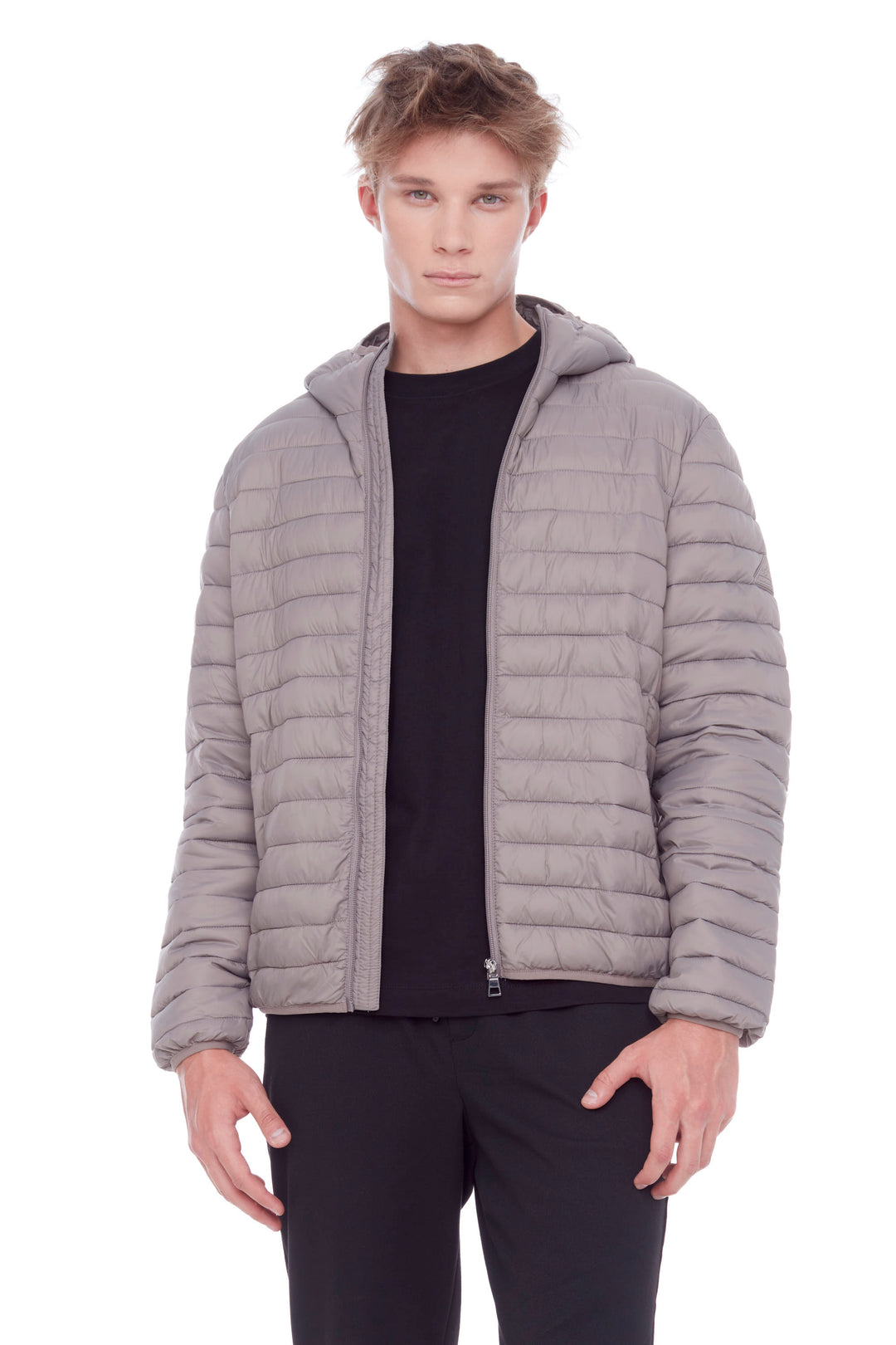 YOHO MEN'S | MEN'S VEGAN DOWN (RECYCLED) LIGHTWEIGHT PACKABLE PUFFER, TAUPE