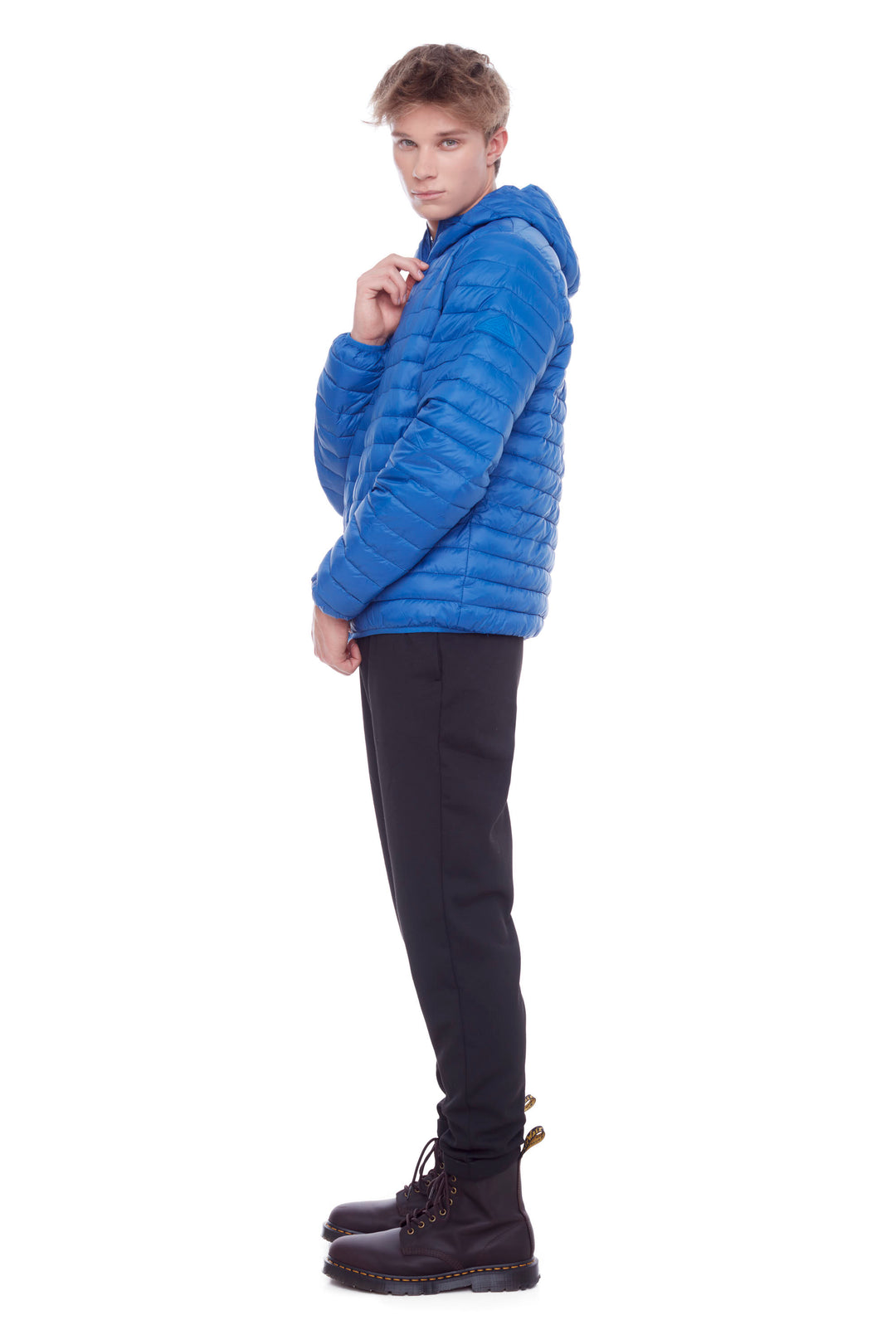 YOHO MEN'S | MEN'S VEGAN DOWN (RECYCLED) LIGHTWEIGHT PACKABLE PUFFER, COBALT