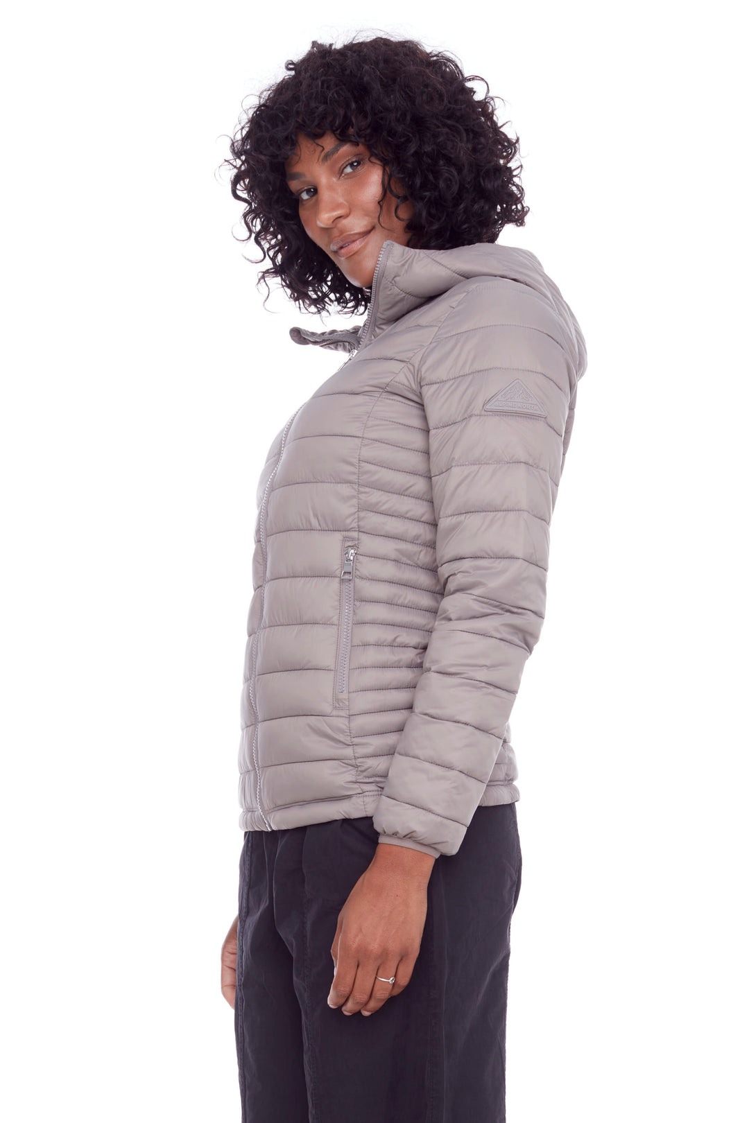 YOHO LADIES' | WOMEN'S VEGAN DOWN (RECYCLED) LIGHTWEIGHT PACKABLE PUFFER, TAUPE