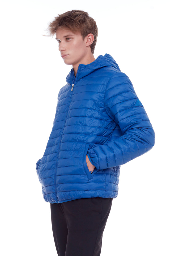 YOHO MEN'S | MEN'S VEGAN DOWN (RECYCLED) LIGHTWEIGHT PACKABLE PUFFER, COBALT