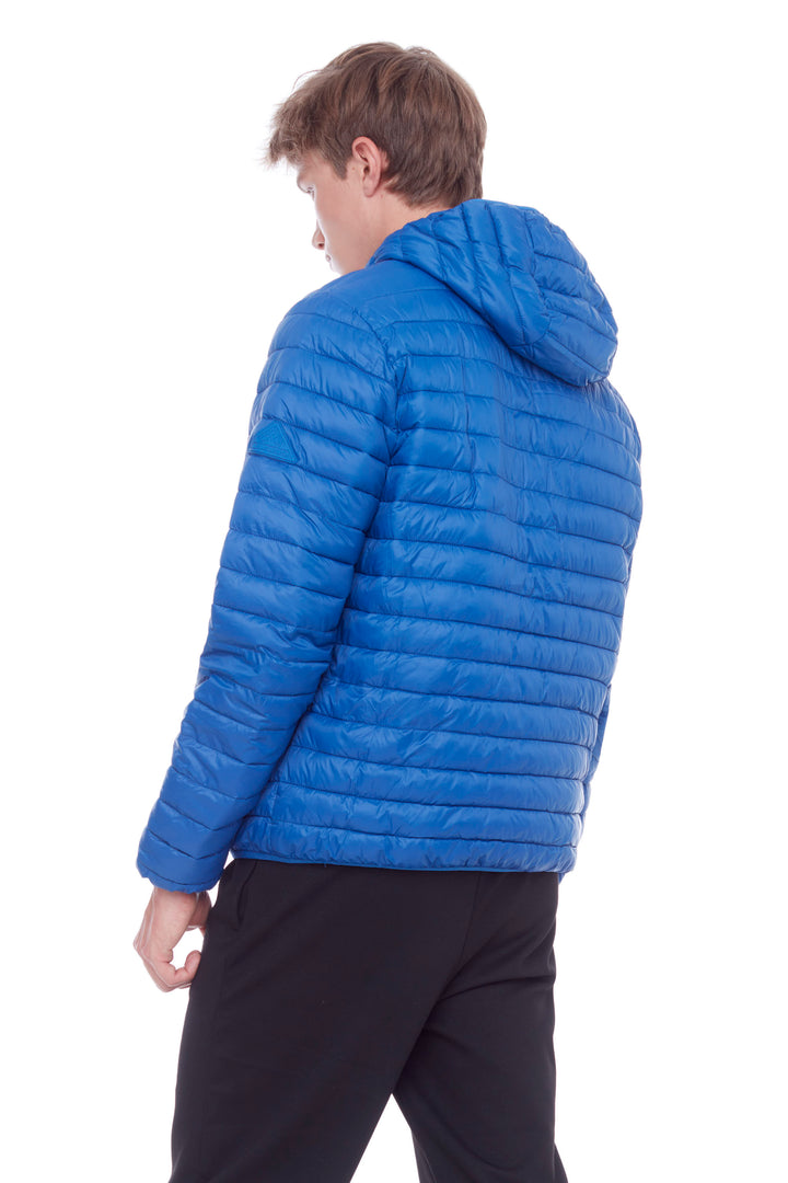 YOHO MEN'S | MEN'S VEGAN DOWN (RECYCLED) LIGHTWEIGHT PACKABLE PUFFER, COBALT