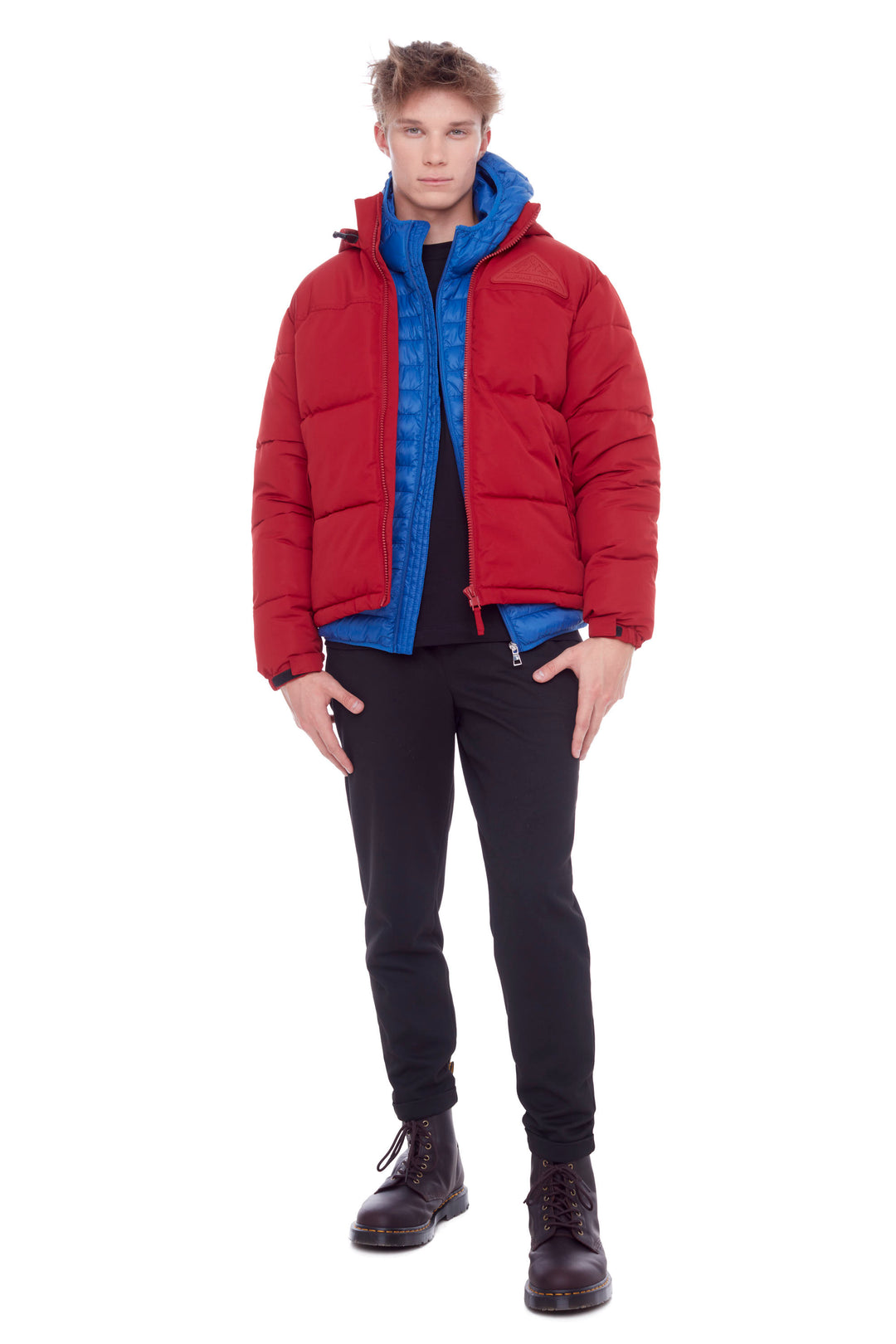 YOHO MEN'S | MEN'S VEGAN DOWN (RECYCLED) LIGHTWEIGHT PACKABLE PUFFER, COBALT