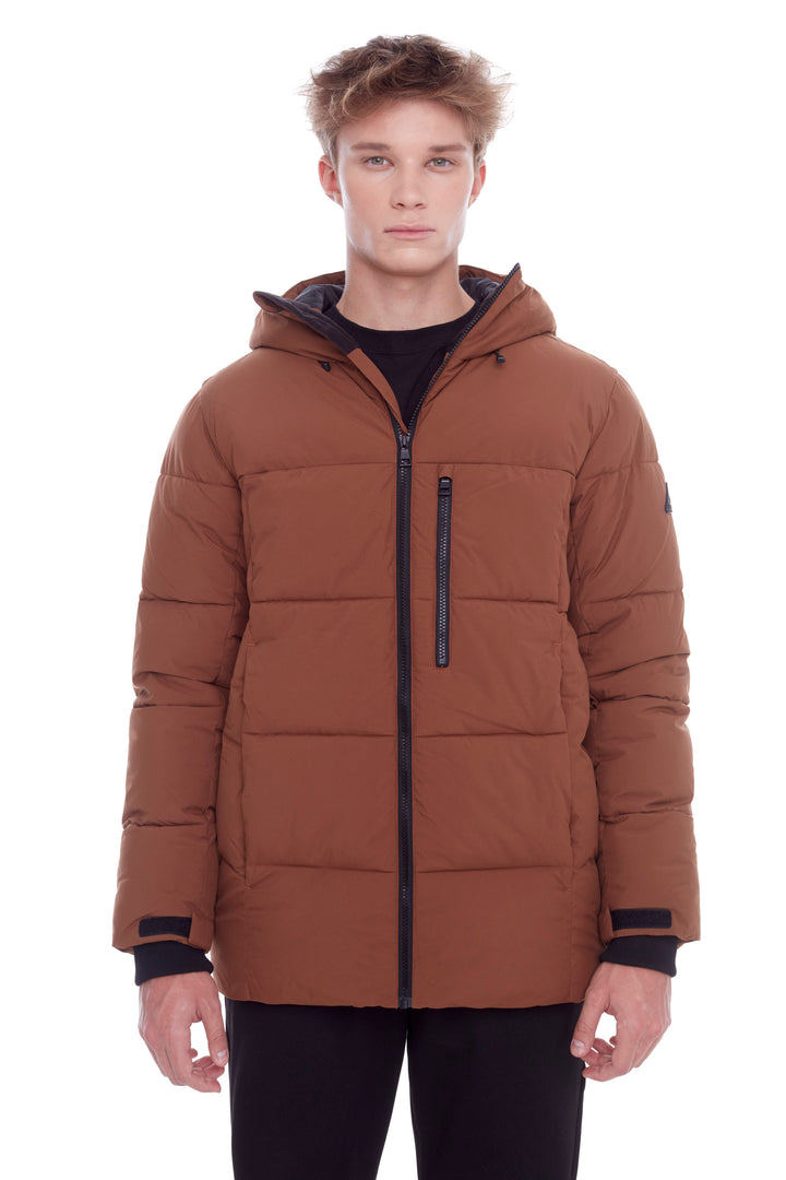 BANFF | MEN'S VEGAN DOWN (RECYCLED) MID-WEIGHT QUILTED PUFFER JACKET, MAPLE