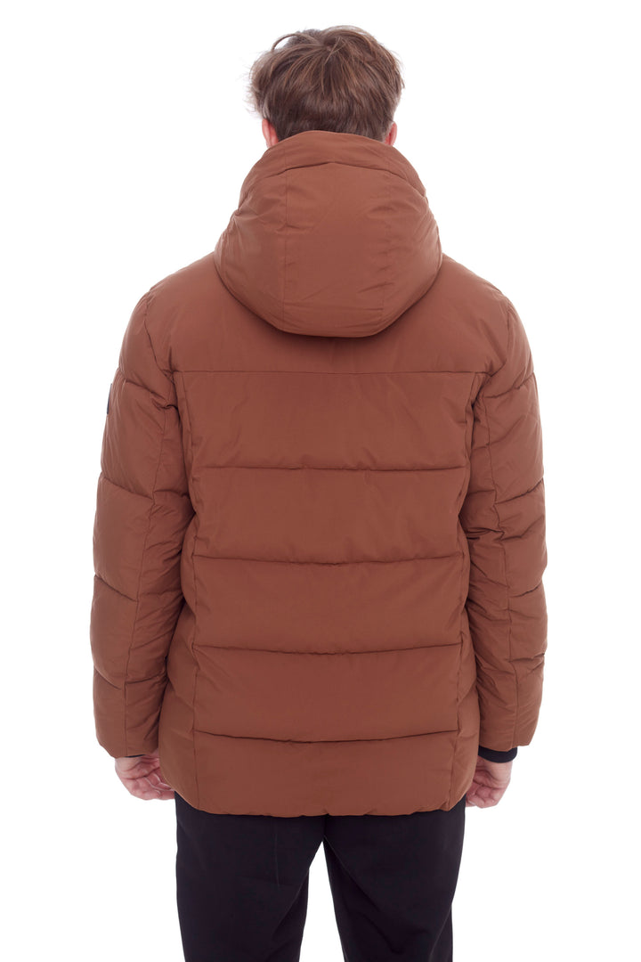 BANFF | MEN'S VEGAN DOWN (RECYCLED) MID-WEIGHT QUILTED PUFFER JACKET, MAPLE