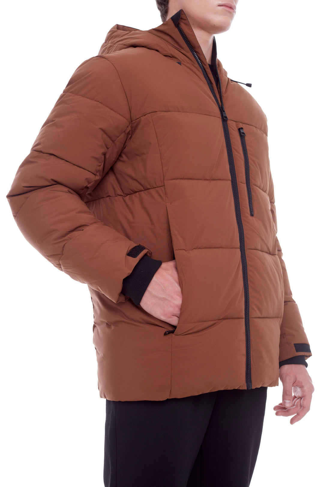 BANFF | MEN'S VEGAN DOWN (RECYCLED) MID-WEIGHT QUILTED PUFFER JACKET, MAPLE