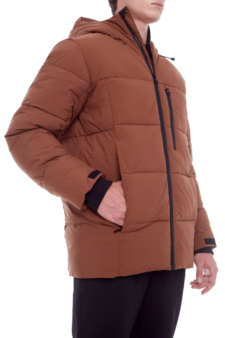 BANFF | MEN'S VEGAN DOWN (RECYCLED) MID-WEIGHT QUILTED PUFFER JACKET, MAPLE