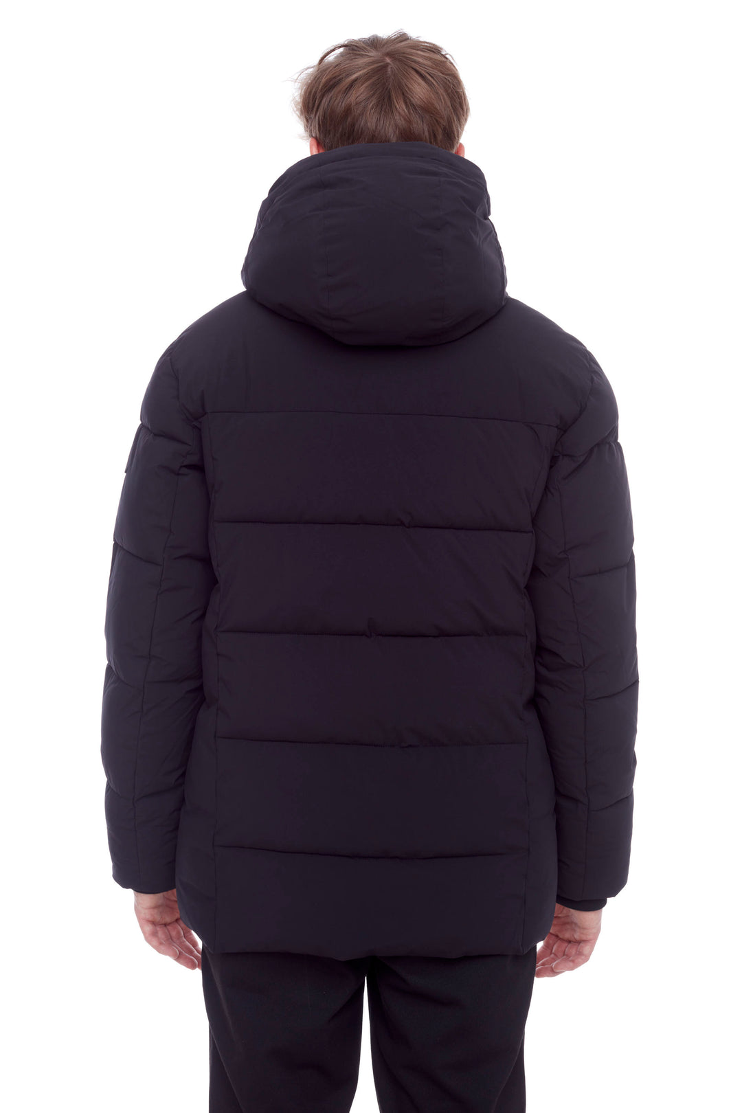 BANFF | MEN'S VEGAN DOWN (RECYCLED) MID-WEIGHT QUILTED PUFFER JACKET, BLACK