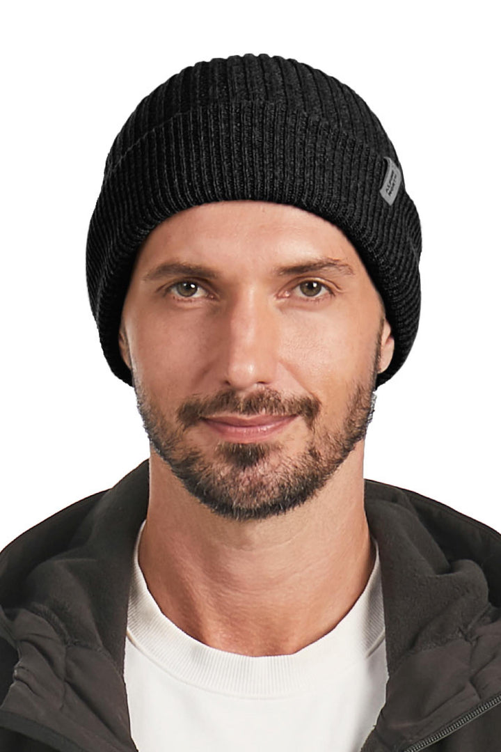 UNISEX CUFF BEANIE, BLACK