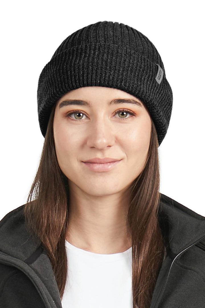 UNISEX CUFF BEANIE, BLACK