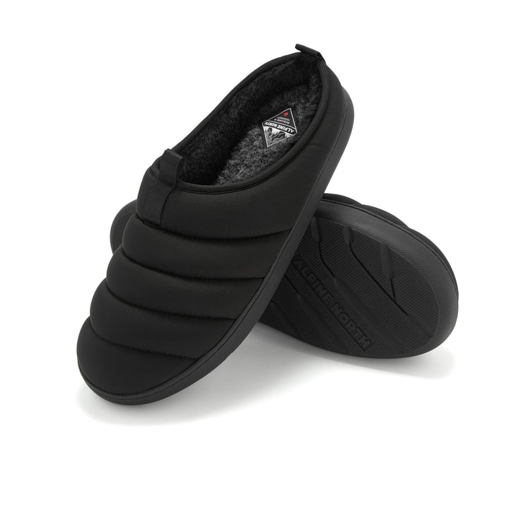 SEATON | INSULATED PUFFER SLIPPERS, BLACK