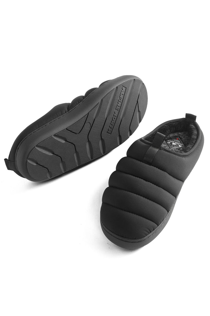 INSULATED PUFFER SLIPPERS, GREY