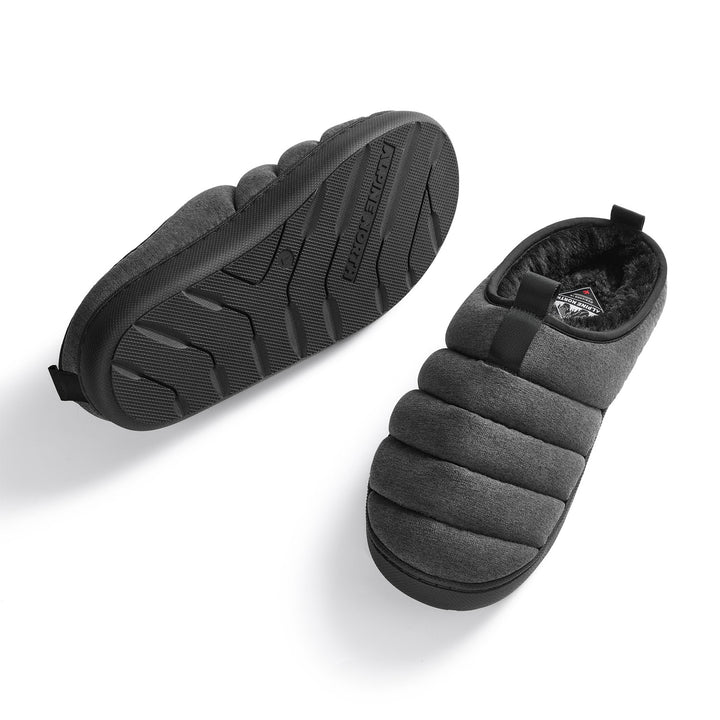 SEATON | INSULATED PUFFER SLIPPERS, GREY