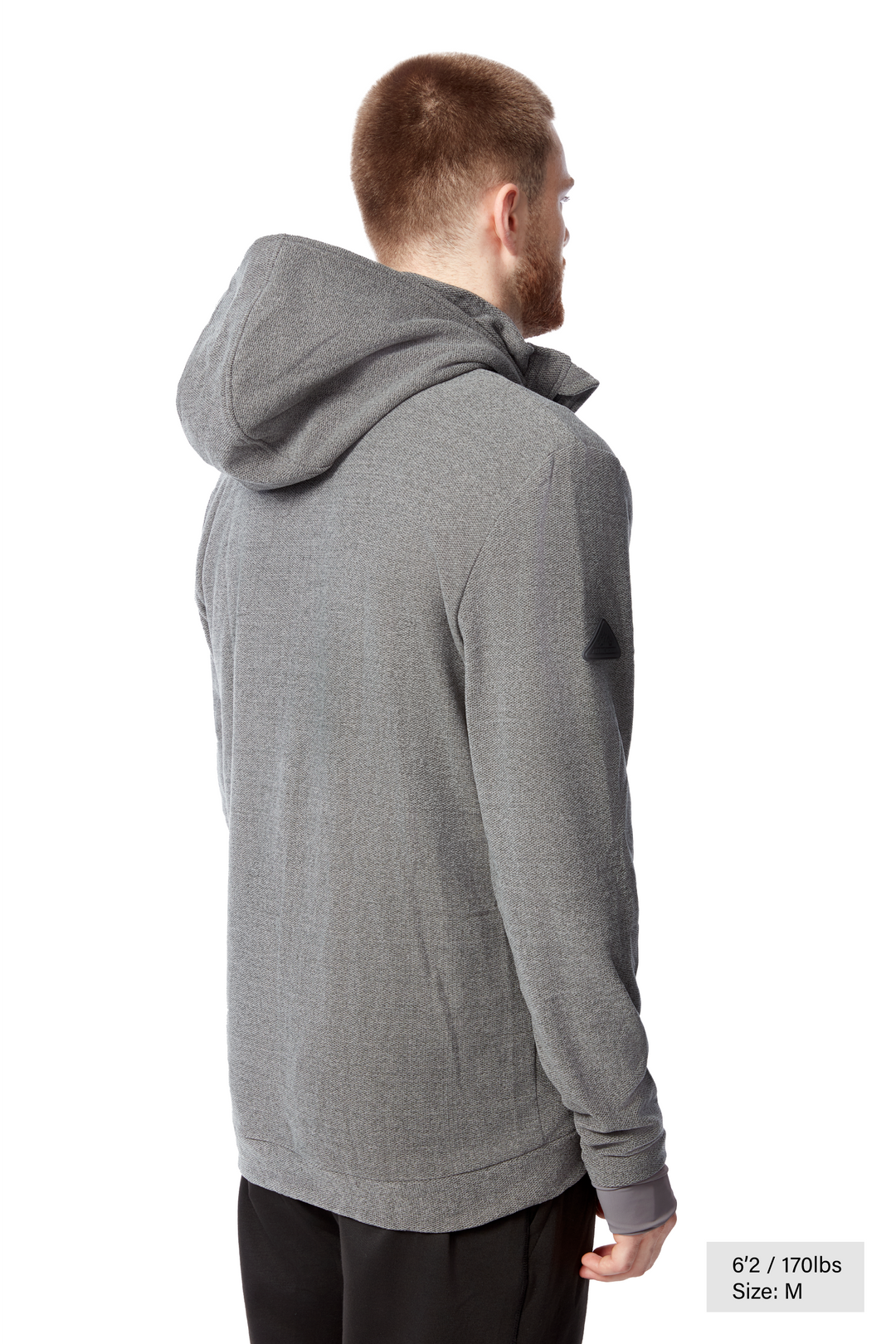 MEN'S FLEECE FULL ZIP SWEATER, GREY HEATHER