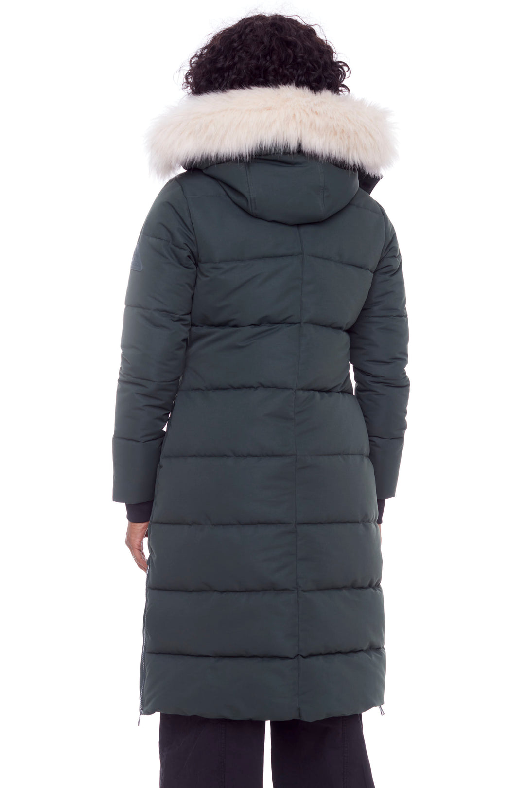 KLUANE | WOMEN'S VEGAN DOWN (RECYCLED) ULTRA LONG LENGTH PARKA, FOREST GREEN