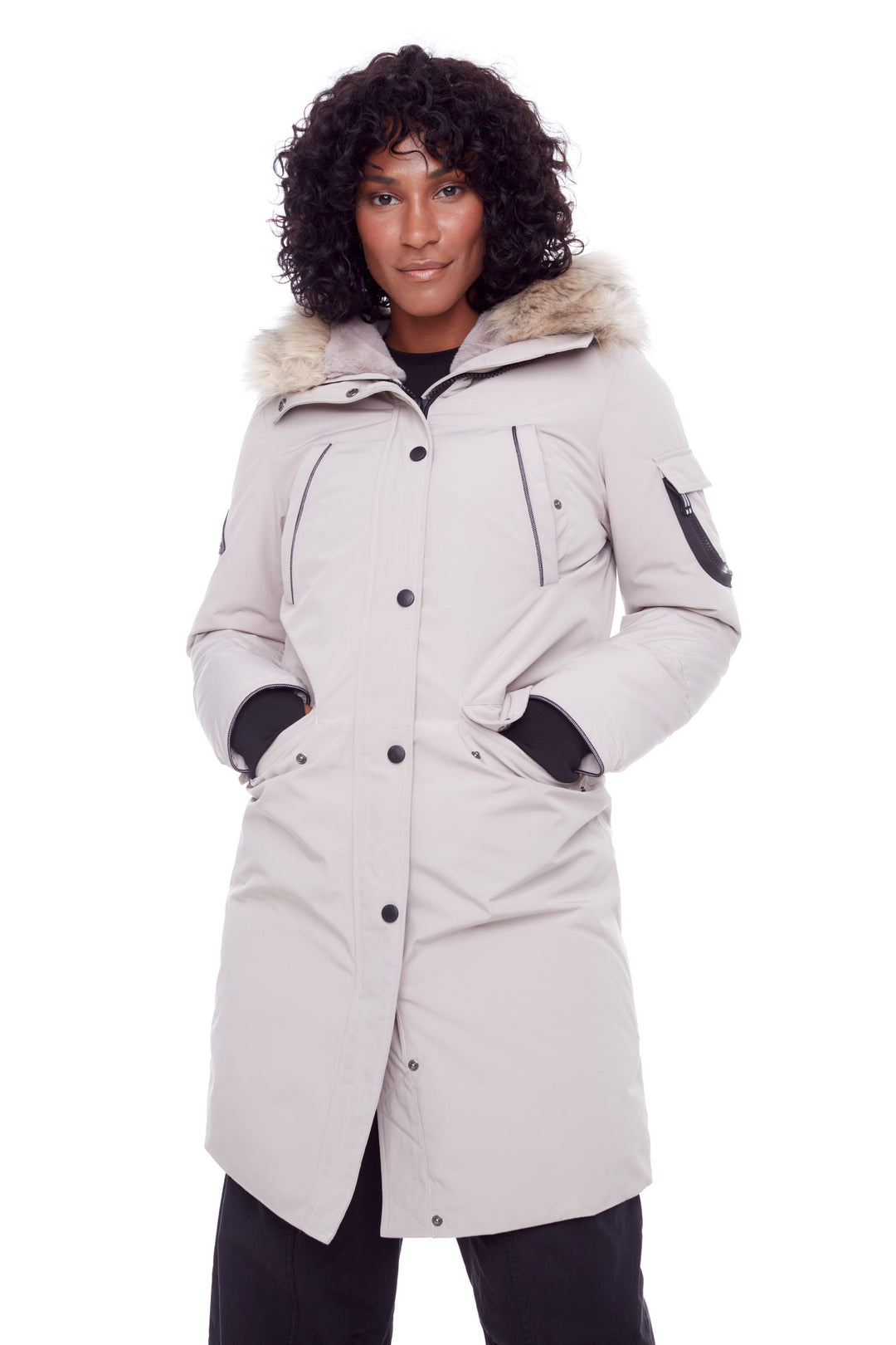 LAURENTIAN | WOMEN'S VEGAN DOWN (RECYCLED) LONG PARKA, TAUPE