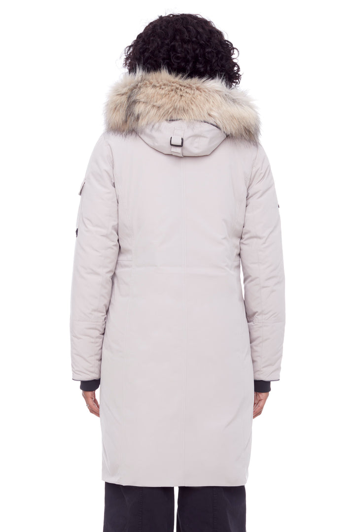 LAURENTIAN | WOMEN'S VEGAN DOWN (RECYCLED) LONG PARKA, TAUPE