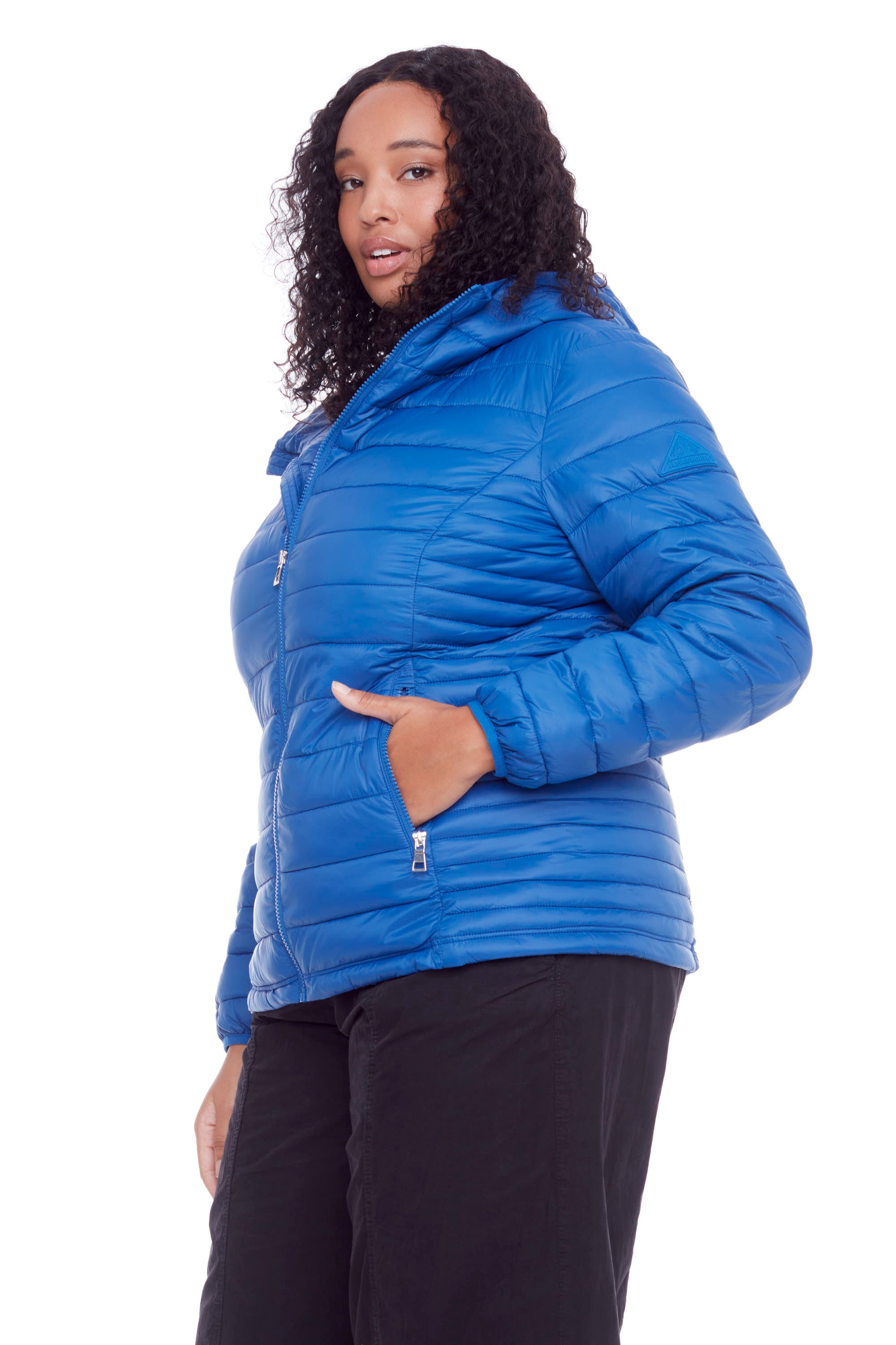 Plus size sales packable down jacket