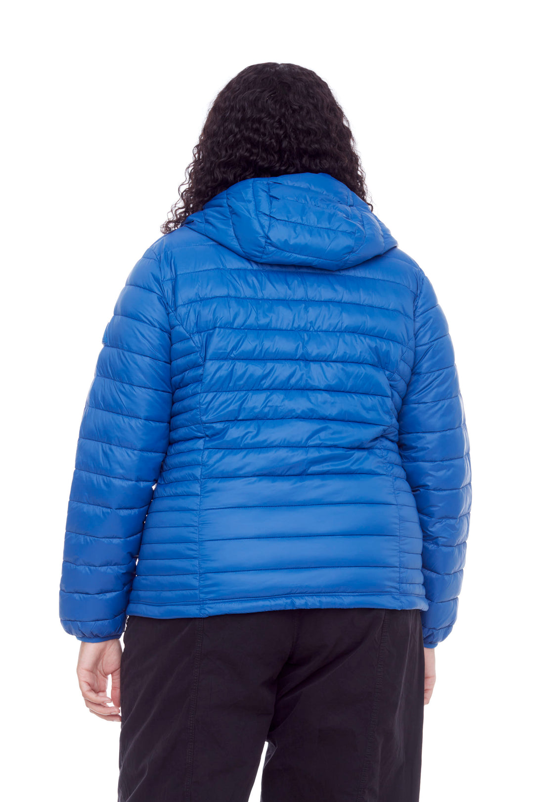 YOHO PLUS | WOMEN'S VEGAN DOWN (RECYCLED) LIGHTWEIGHT PACKABLE PUFFER, COBALT (PLUS SIZE)