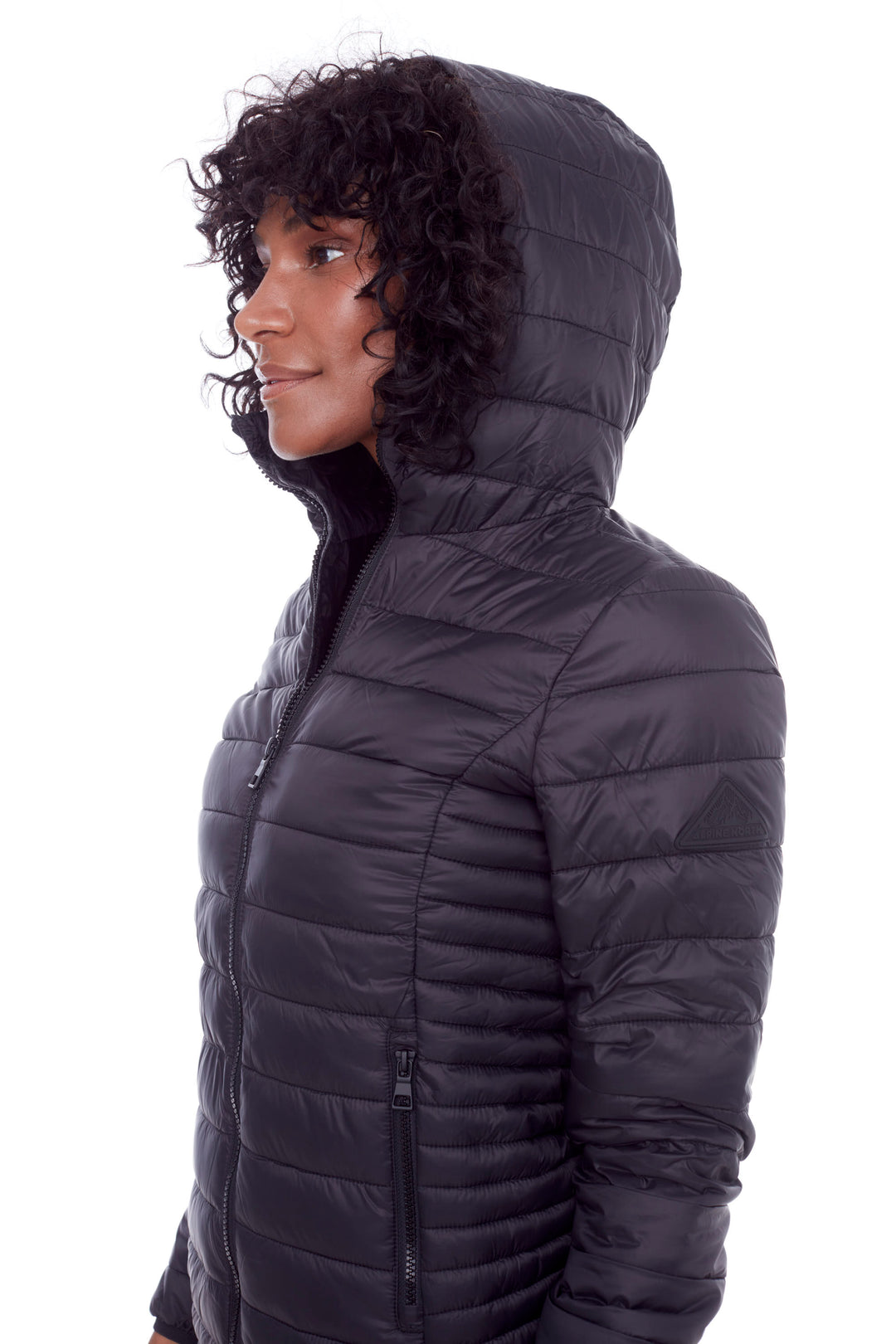 YOHO LADIES' | WOMEN'S VEGAN DOWN (RECYCLED) LIGHTWEIGHT PACKABLE PUFFER, BLACK