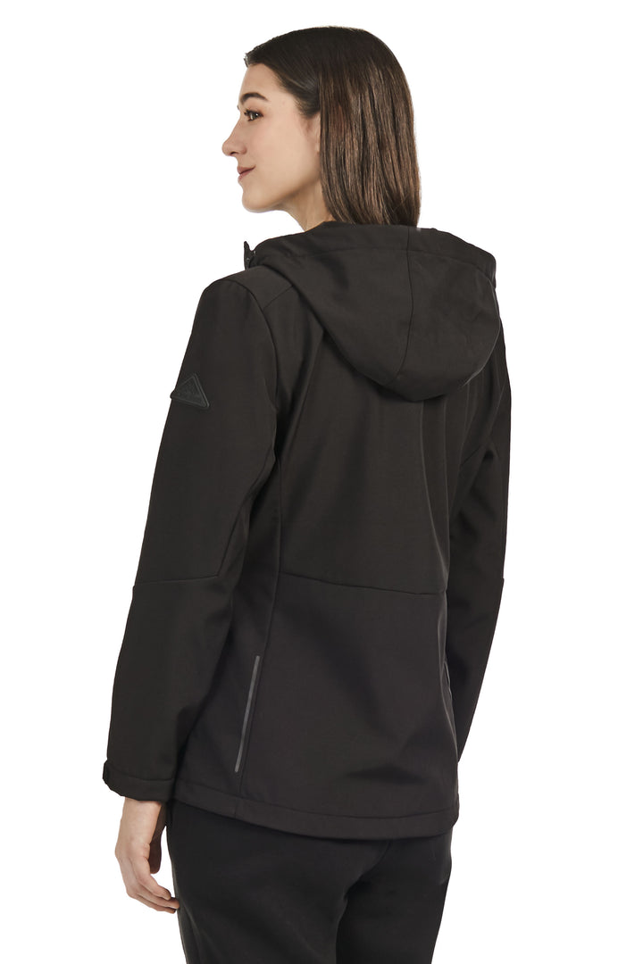 MACKENZIE | WOMEN'S FLEECE LINED SOFTSHELL WINDBREAKER, BLACK