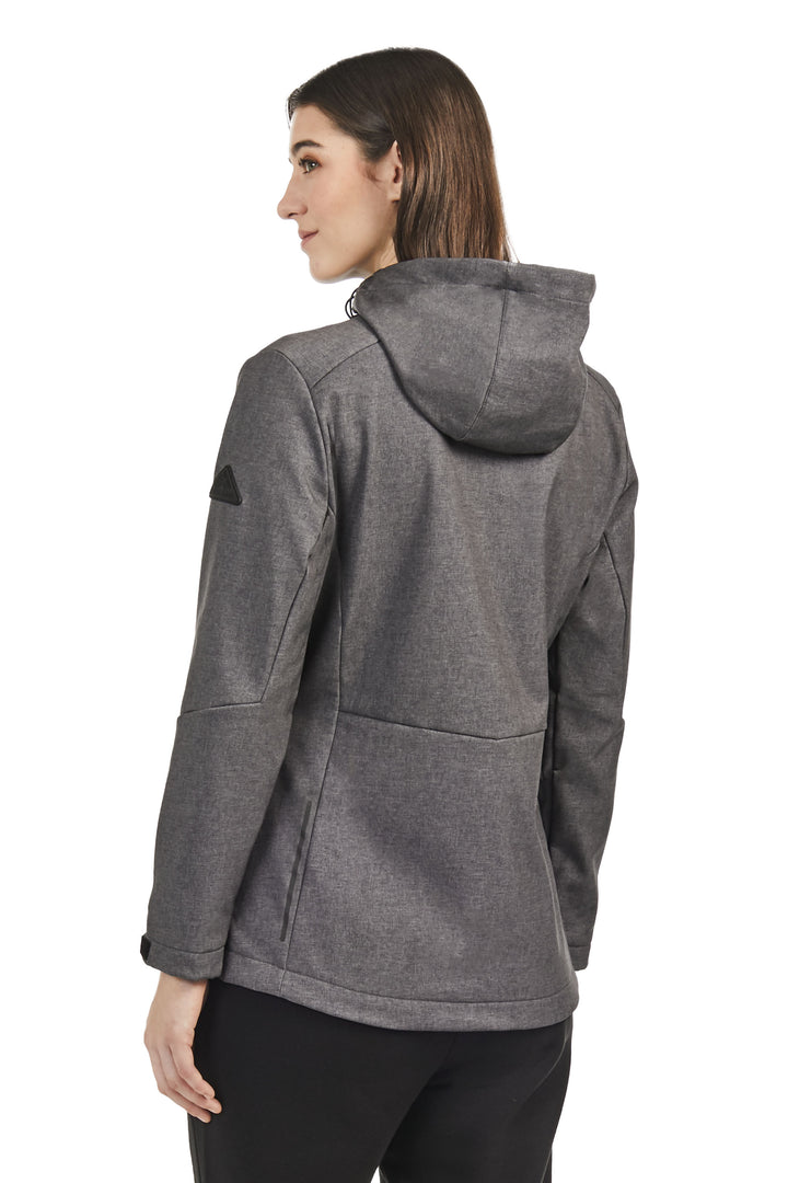 MACKENZIE | WOMEN'S FLEECE LINED SOFTSHELL WINDBREAKER, DARK GREY