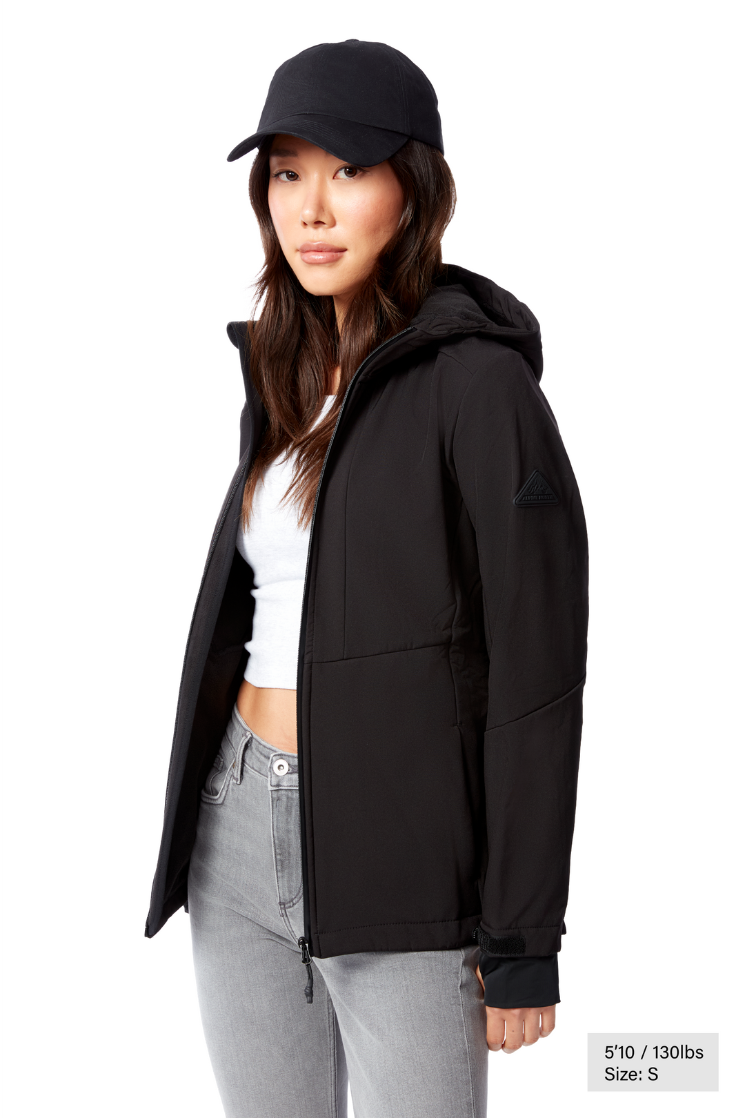 MACKENZIE | WOMEN'S FLEECE LINED SOFTSHELL WINDBREAKER, BLACK
