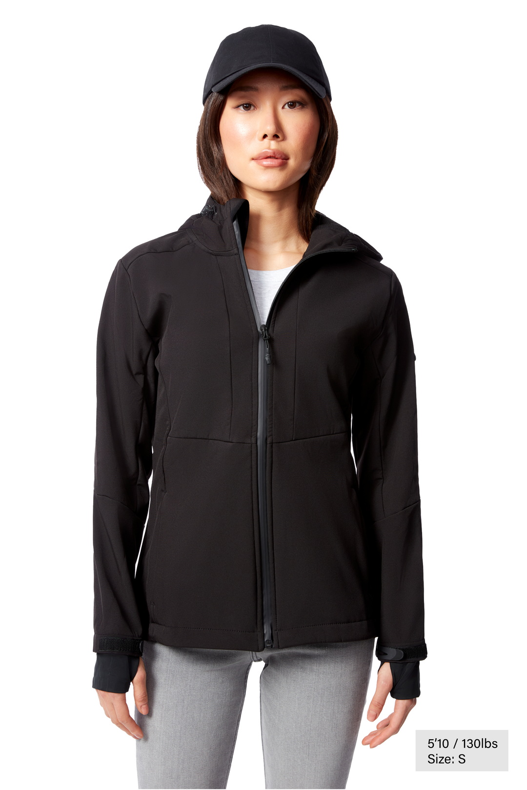 MACKENZIE | WOMEN'S FLEECE LINED SOFTSHELL WINDBREAKER, BLACK