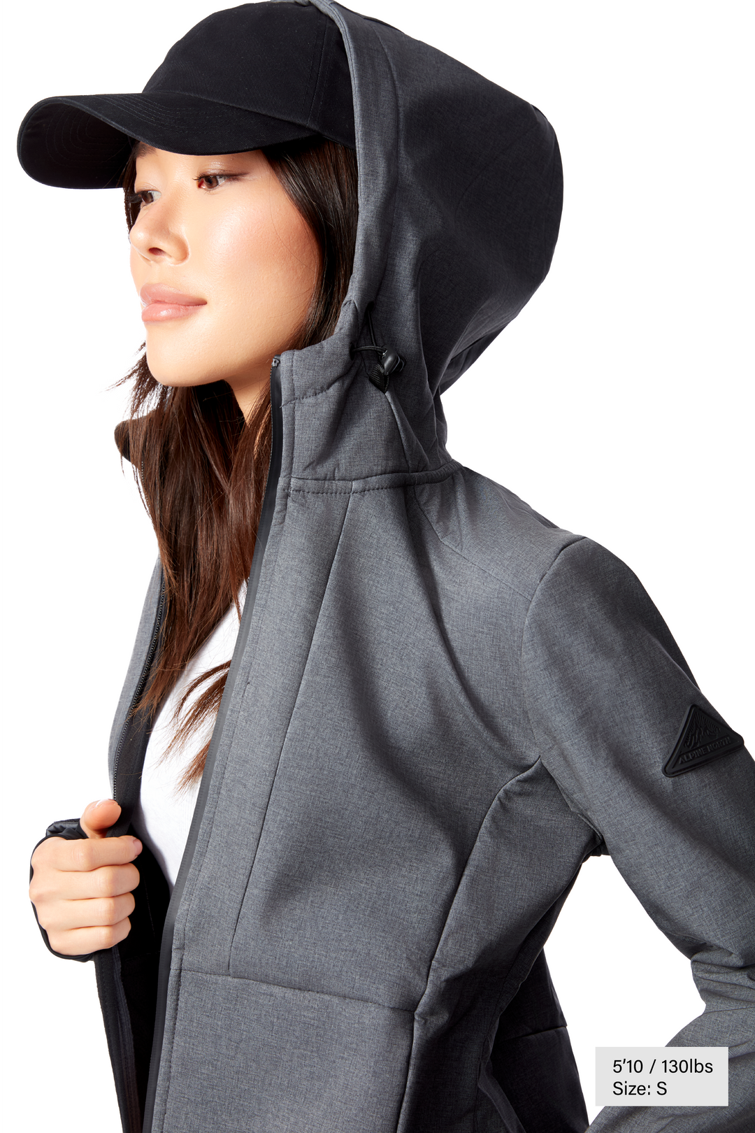 MACKENZIE | WOMEN'S FLEECE LINED SOFTSHELL WINDBREAKER, DARK GREY