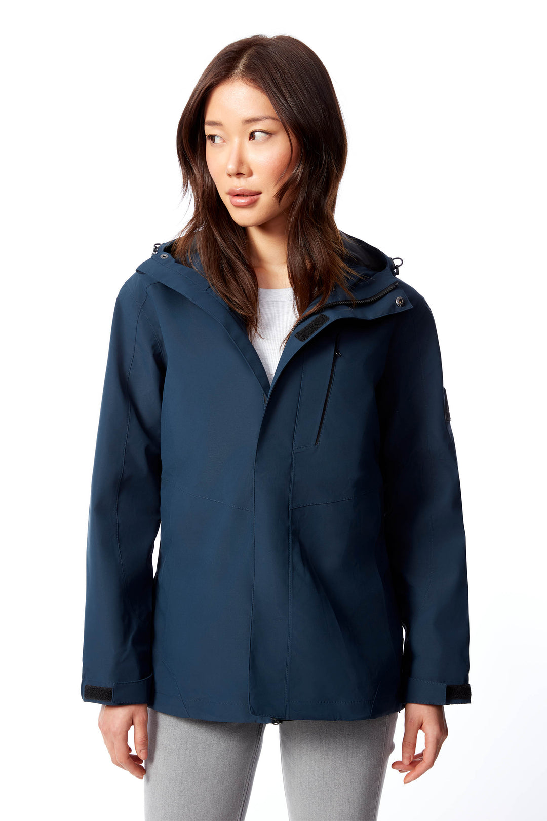TAHSIS | WOMEN'S WATERPROOF RAIN JACKET, NAVY