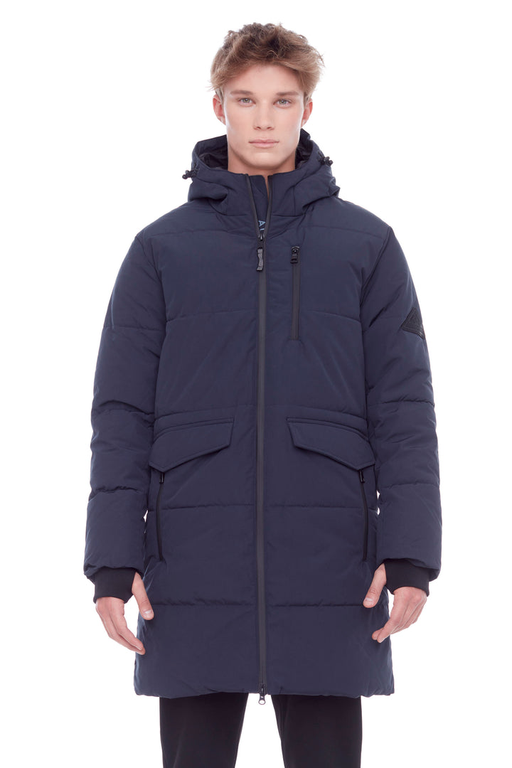 JASPER | MEN'S VEGAN DOWN (RECYCLED) PUFFER COAT, NAVY